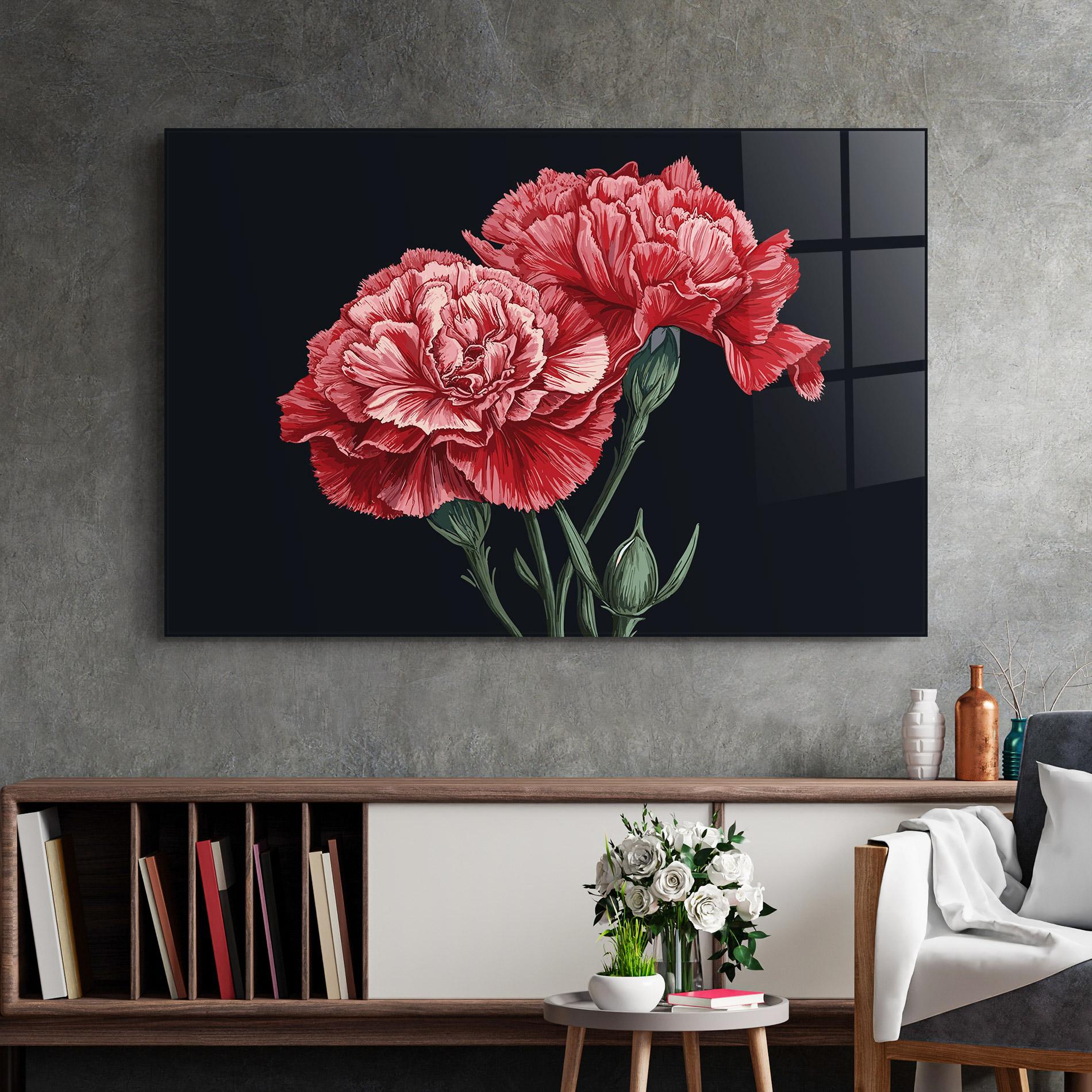 Tablou Sticla Beautiful Peony mockup 2