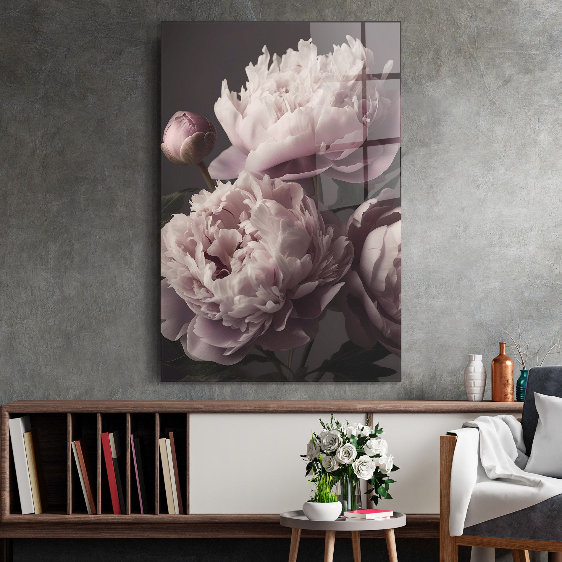 Grey Pastel Pink Peony mockup 2