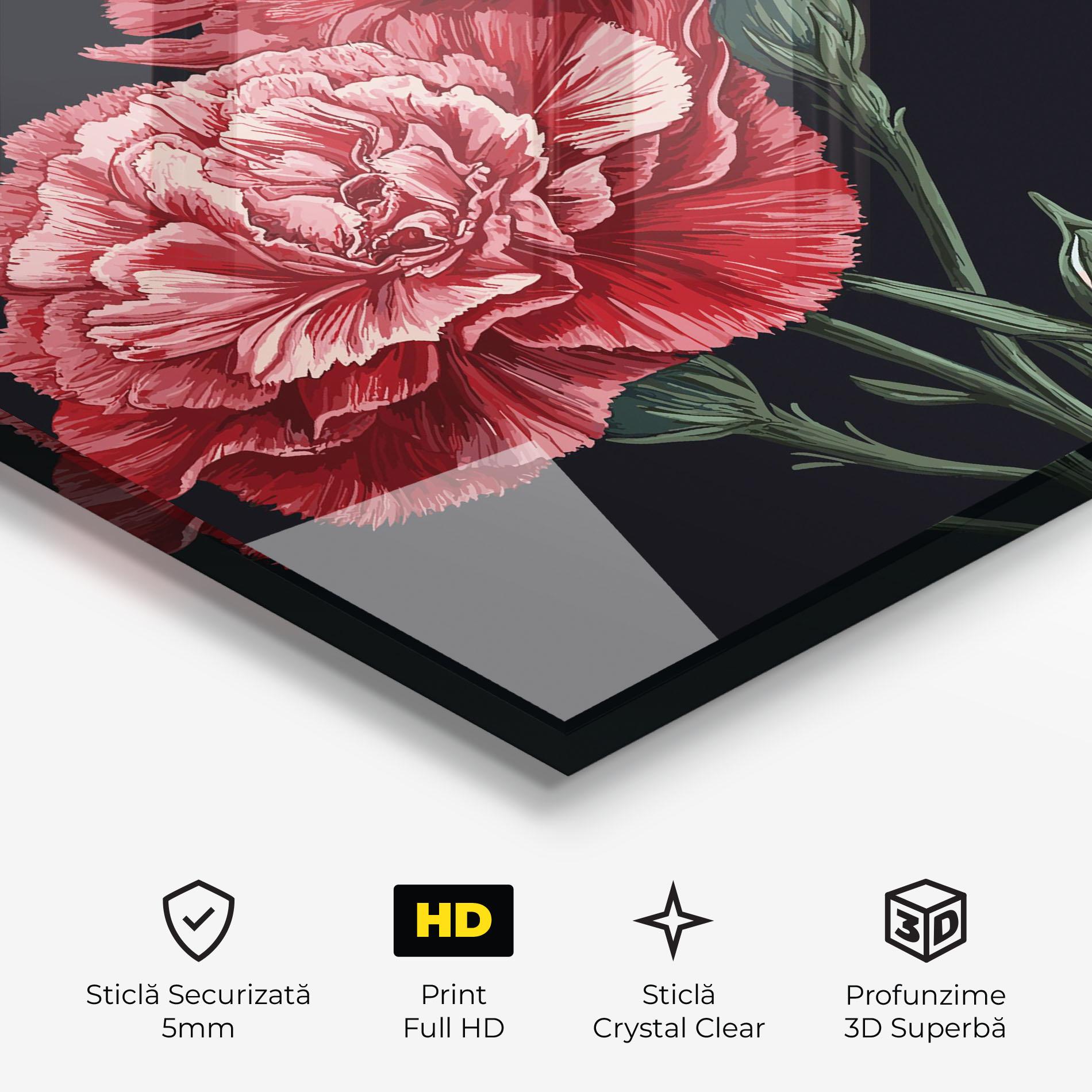Tablou Sticla Beautiful Peony mockup 3