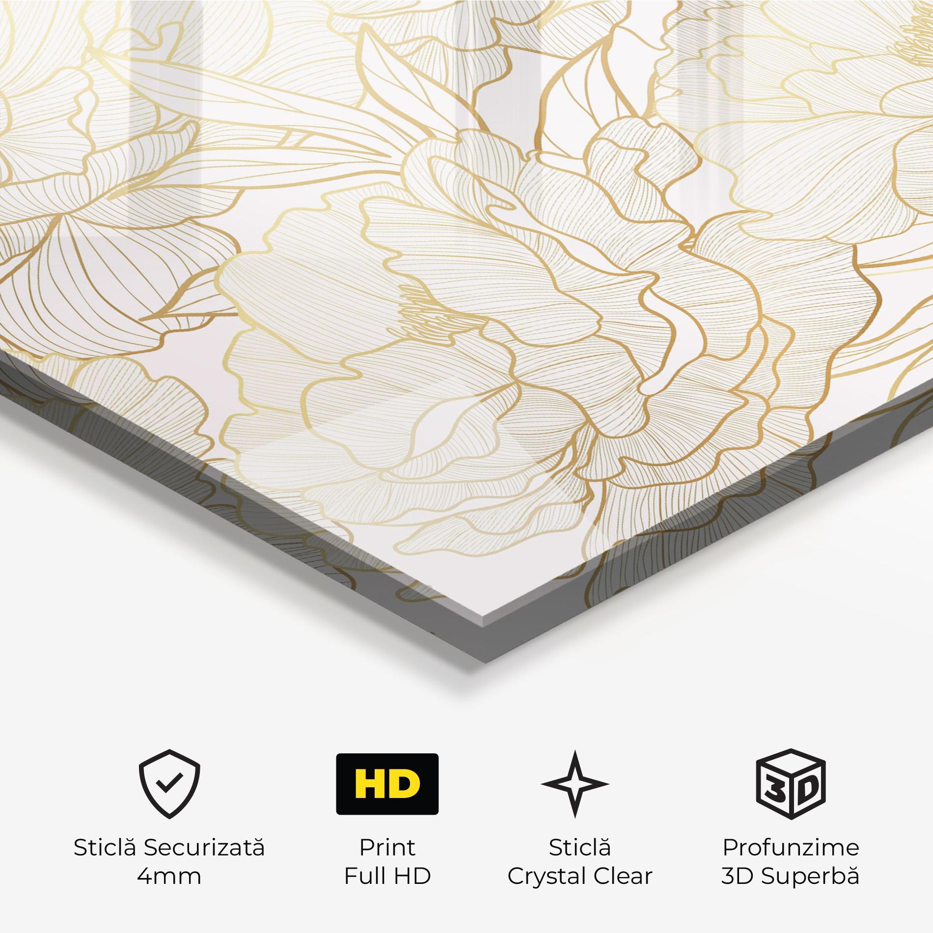 Tablou Sticla Golden Peony mockup 3
