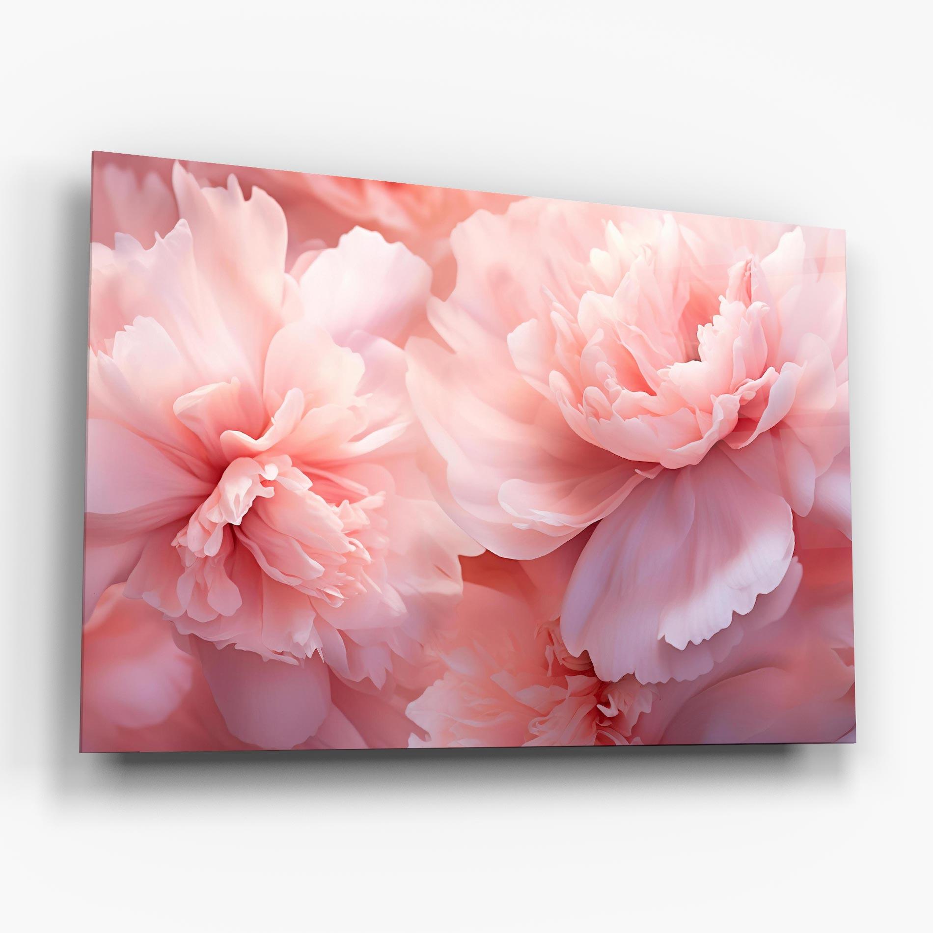 Tablou Sticla Close Up Dreamy Peony mockup 6