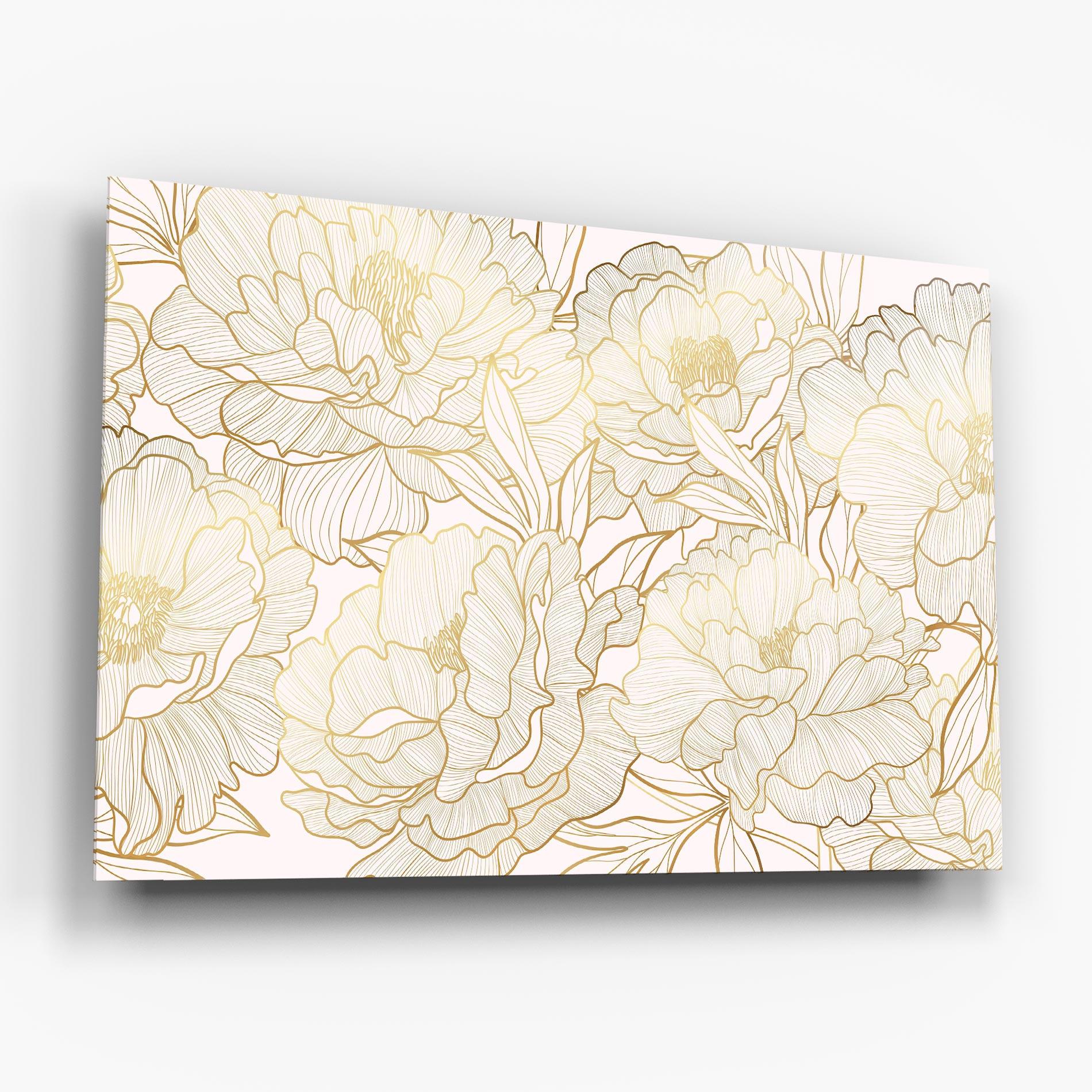 Tablou Sticla Golden Peony mockup 6