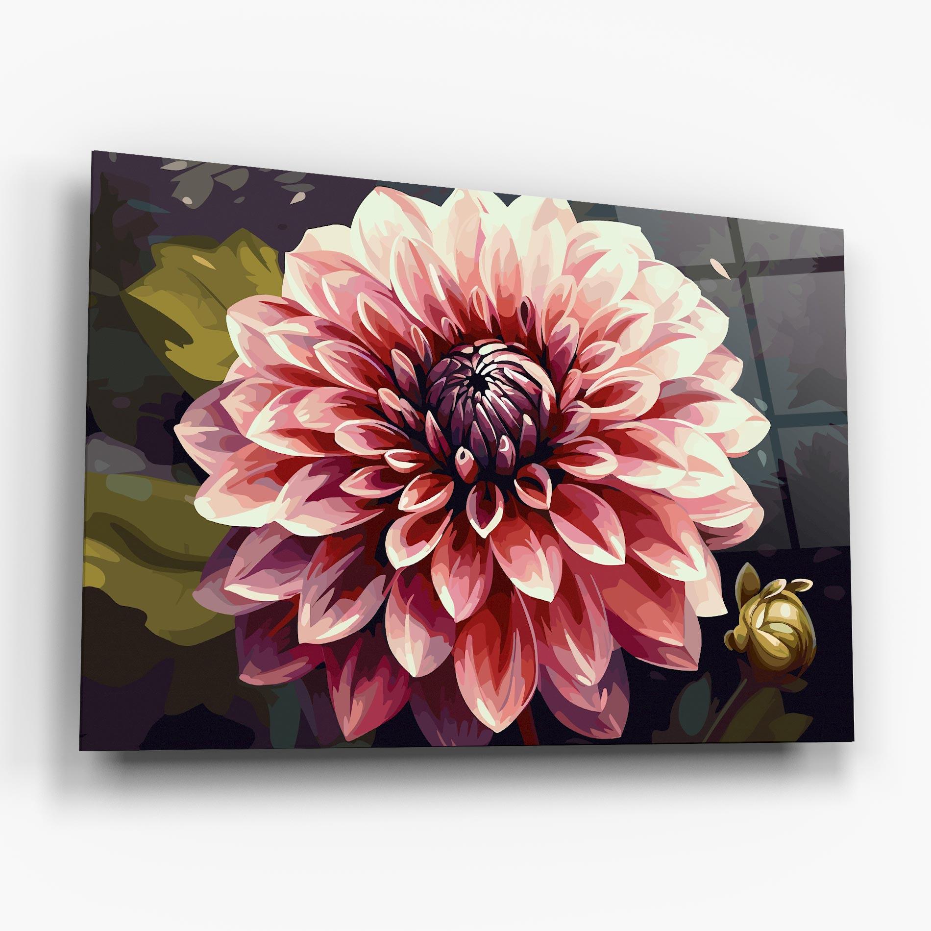 Tablou Sticla Open Pink Flower mockup 6