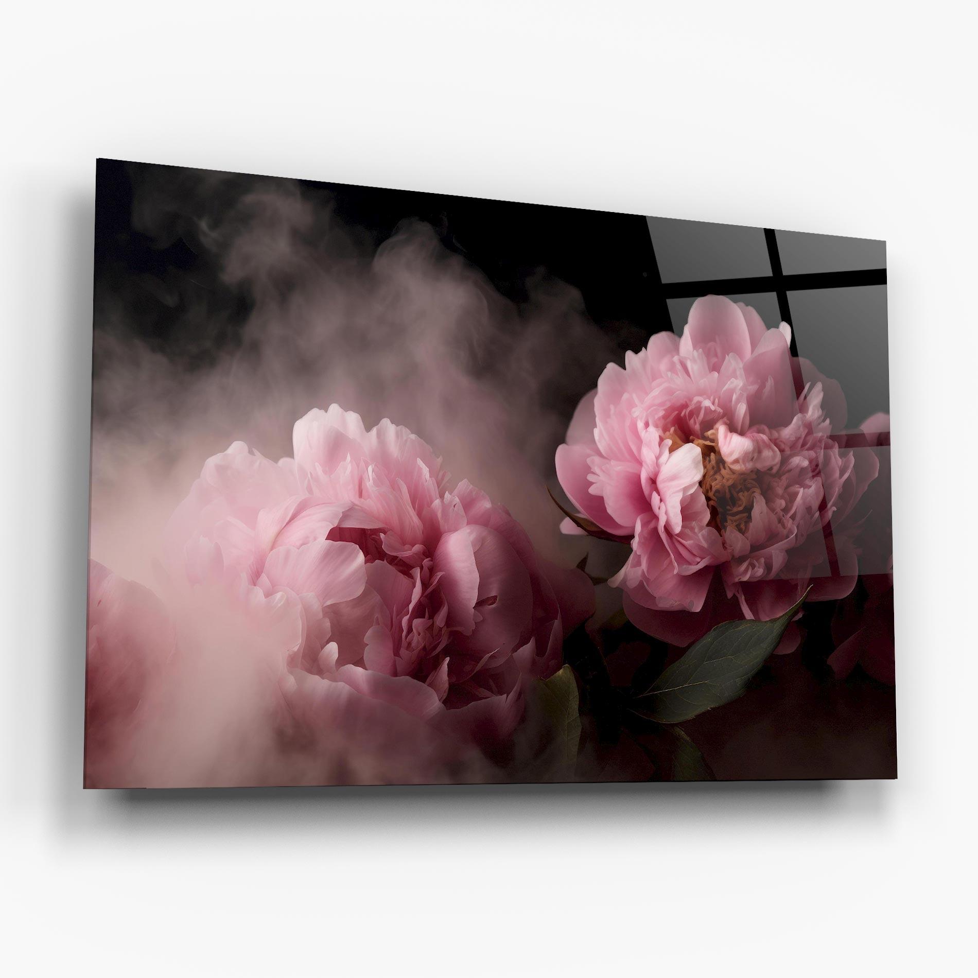 Tablou Sticla Peony In Smoke mockup 6