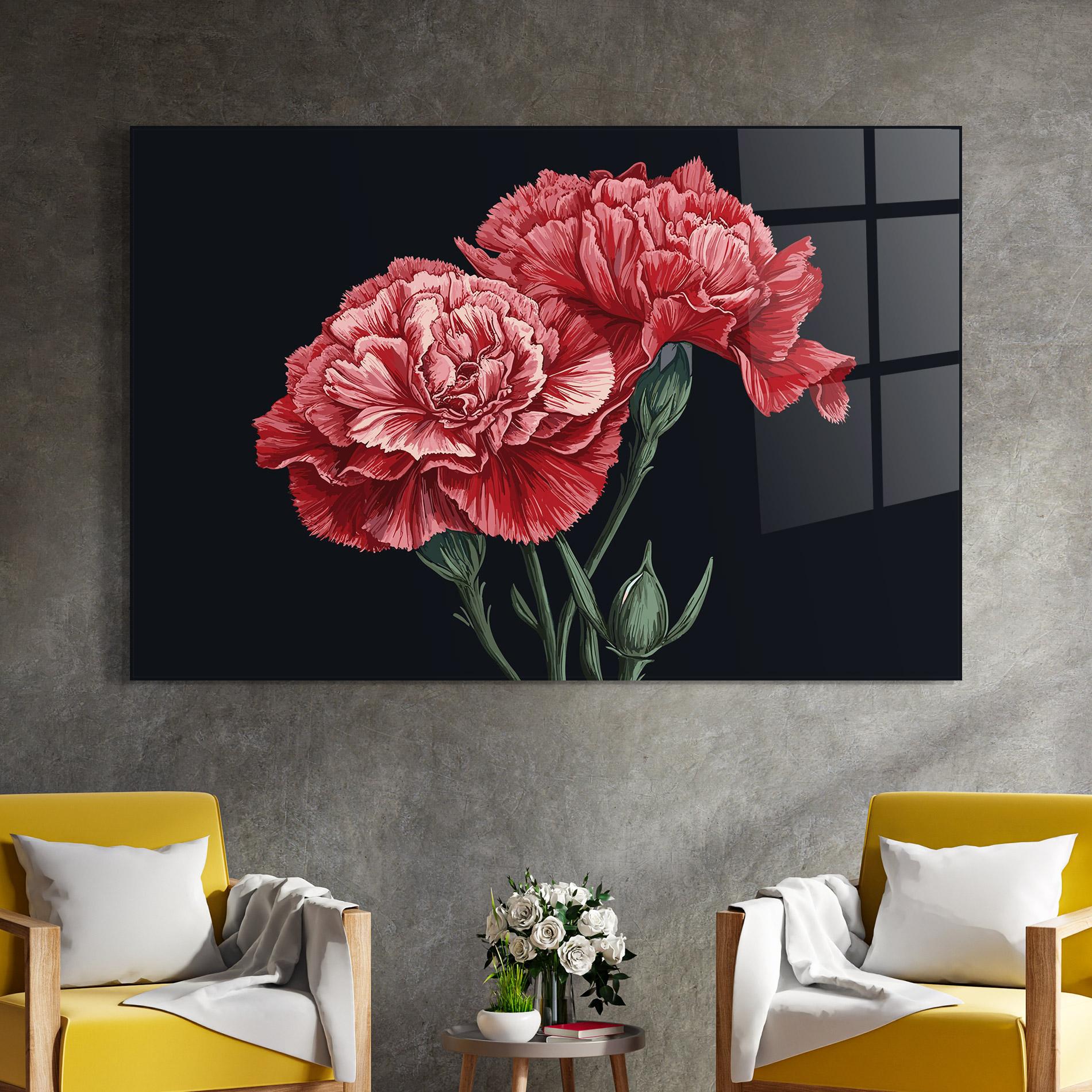 Tablou Sticla Beautiful Peony mockup 4
