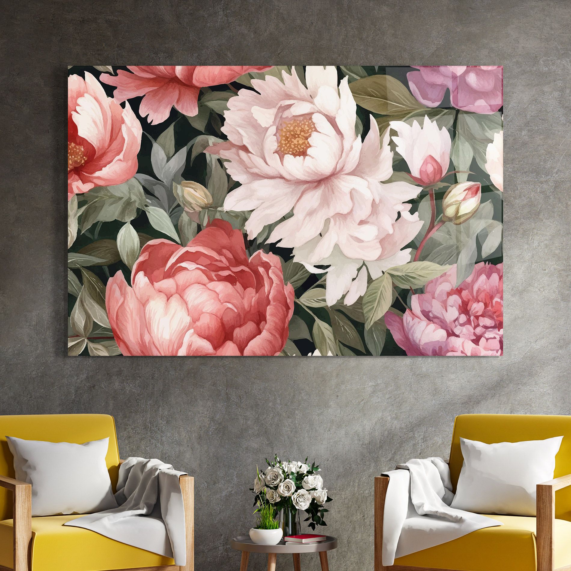 Light Peony Art mockup 4