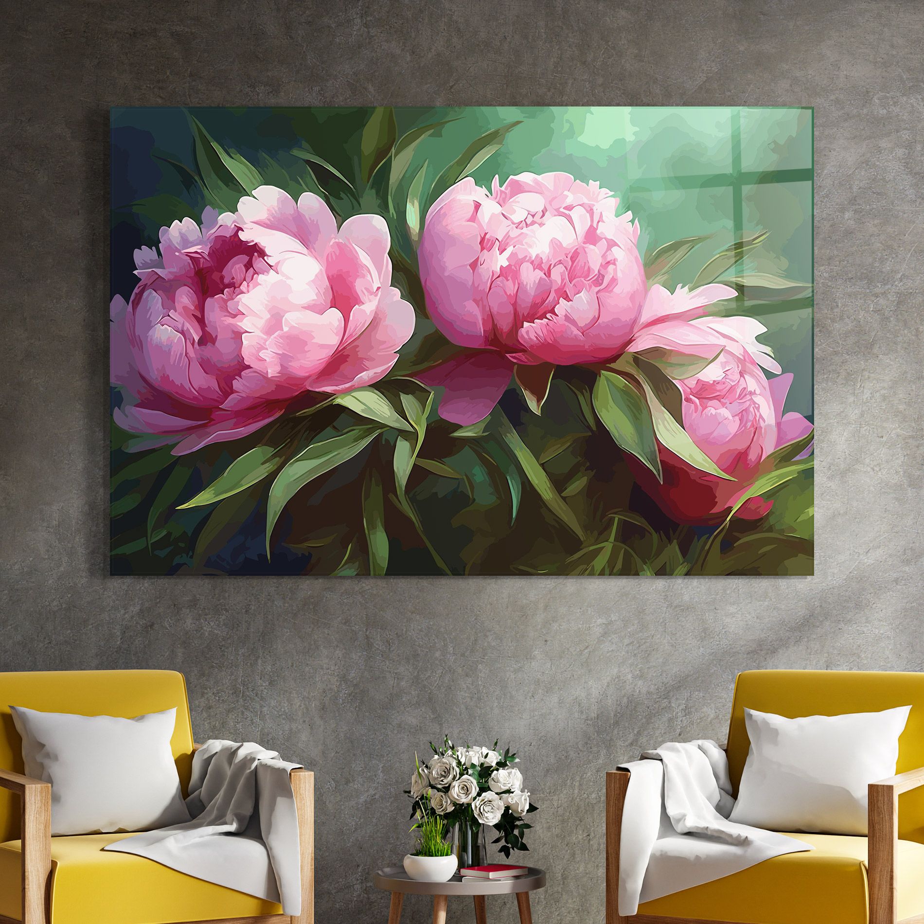 Peonies Art mockup 4