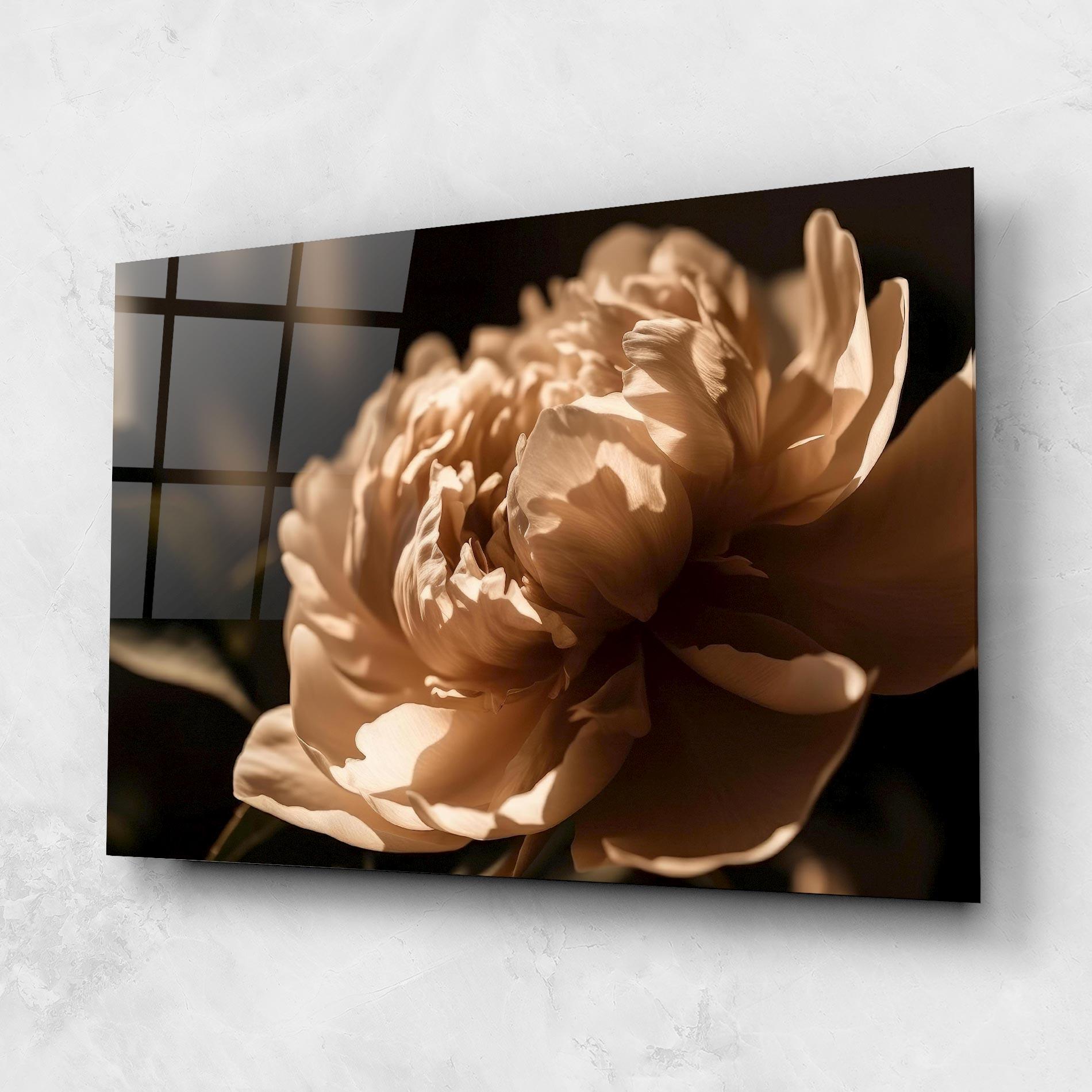 Tablou Sticla Cream Peony mockup 1