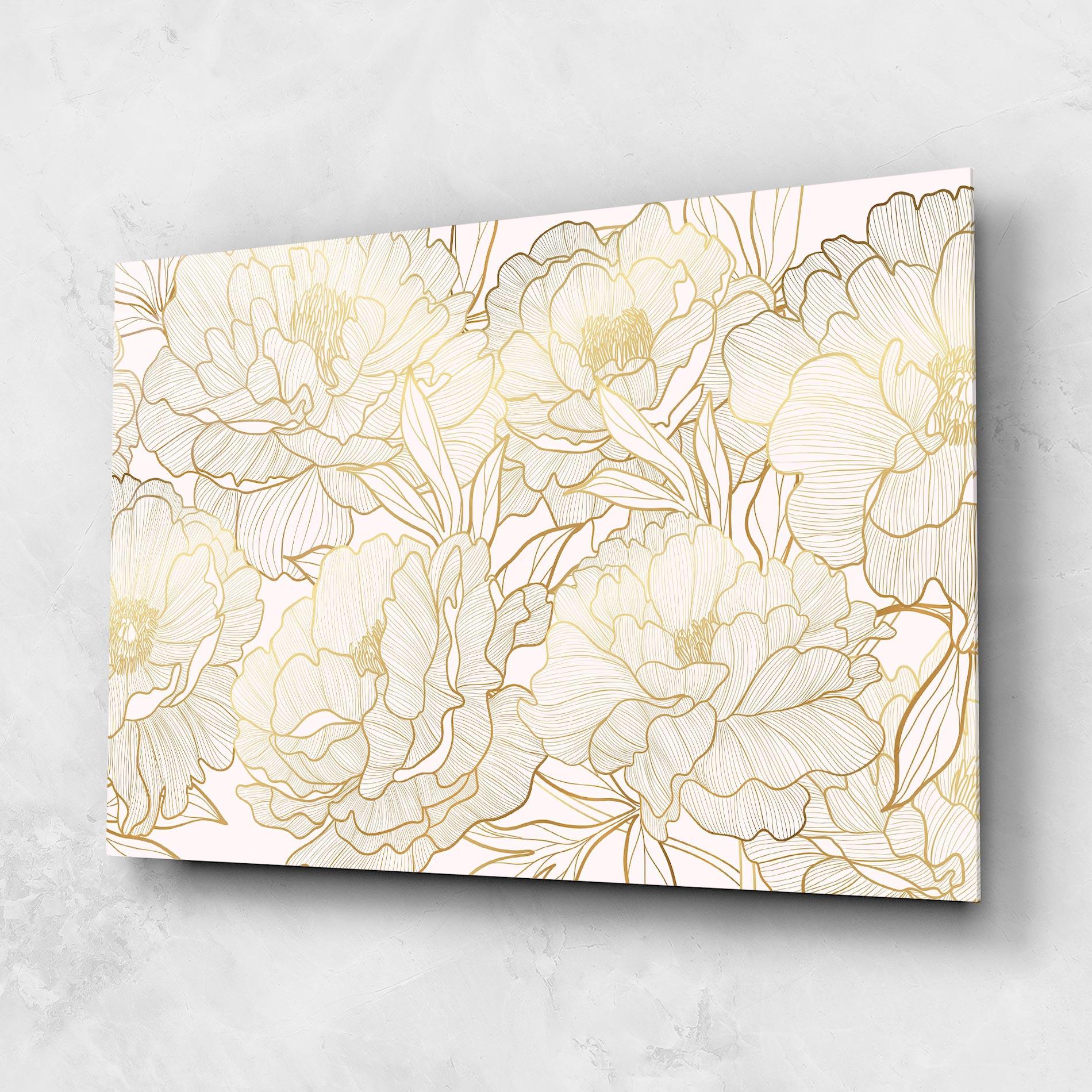 Tablou Sticla Golden Peony mockup 1