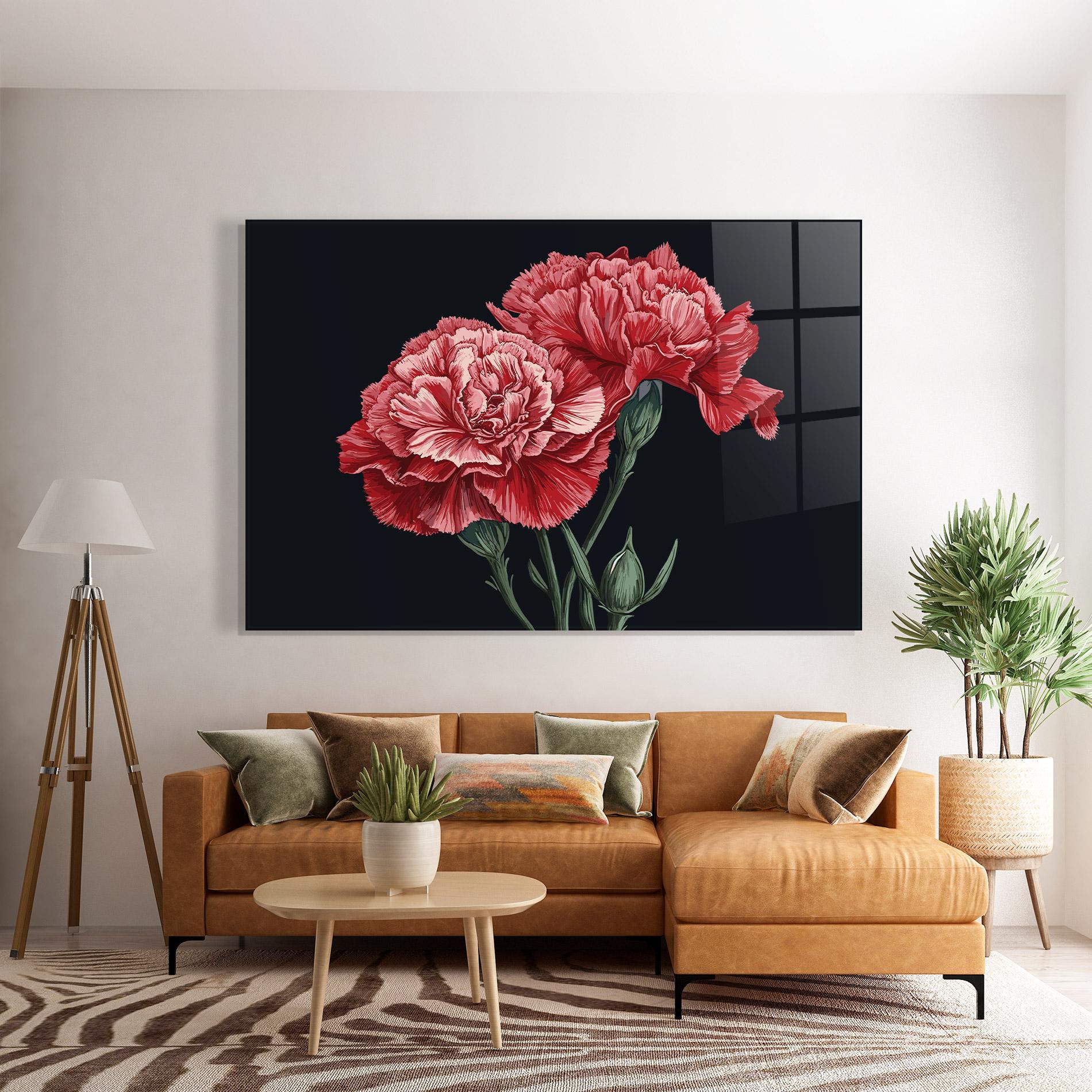 Tablou Sticla Beautiful Peony mockup 7