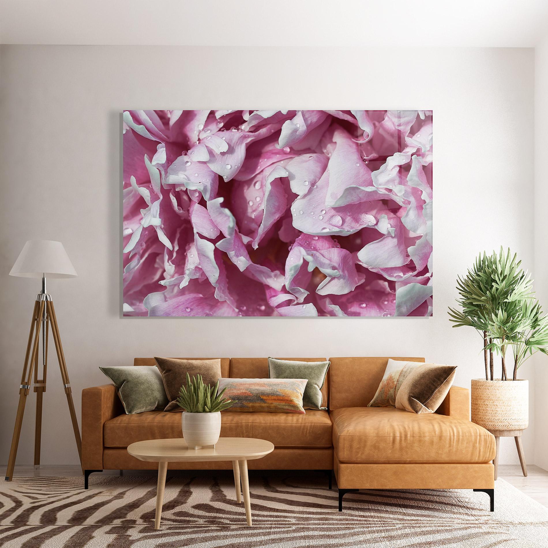 Tablou Sticla Peony Petals mockup 7