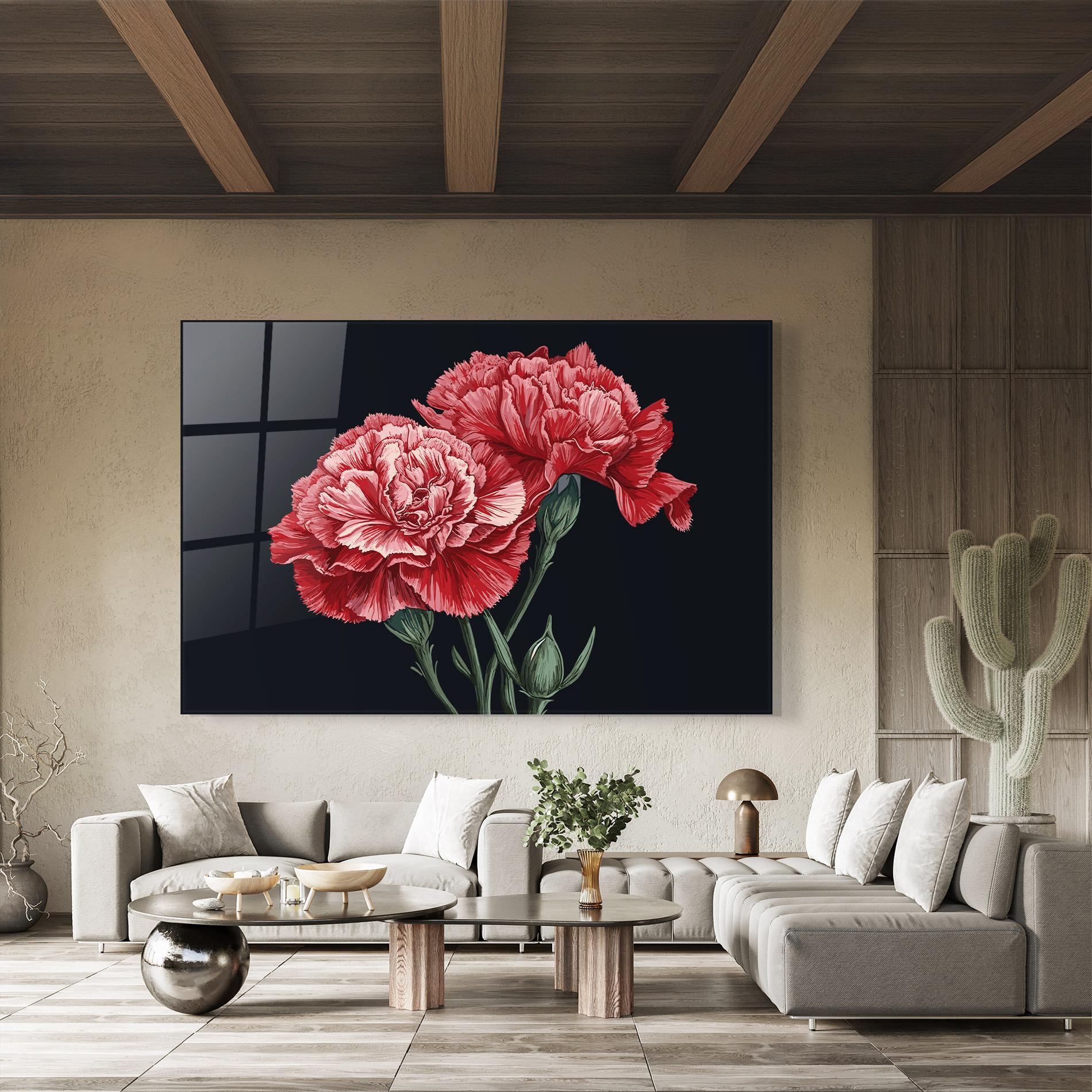 Tablou Sticla Beautiful Peony mockup 8