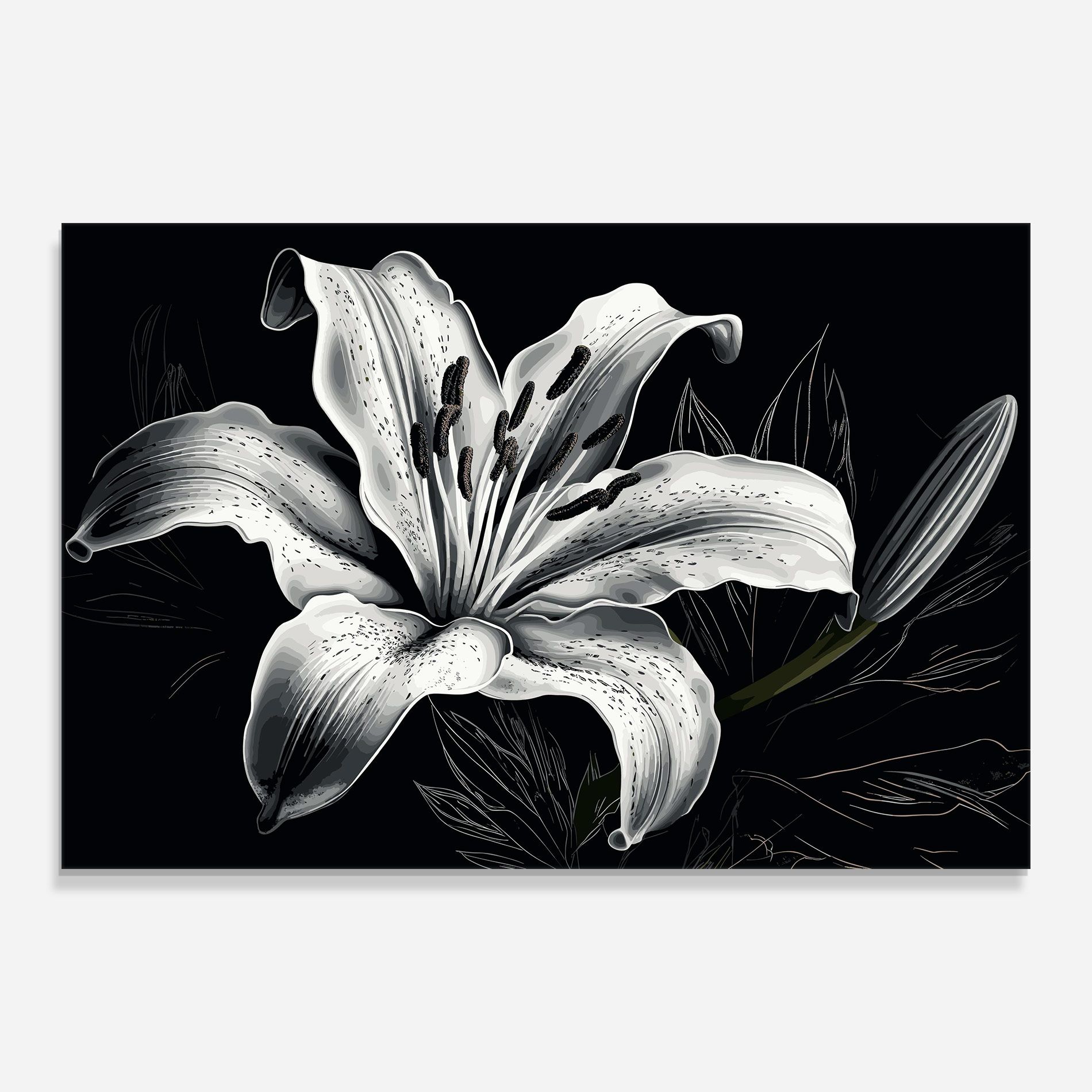 Artistic White Lily mockup 0