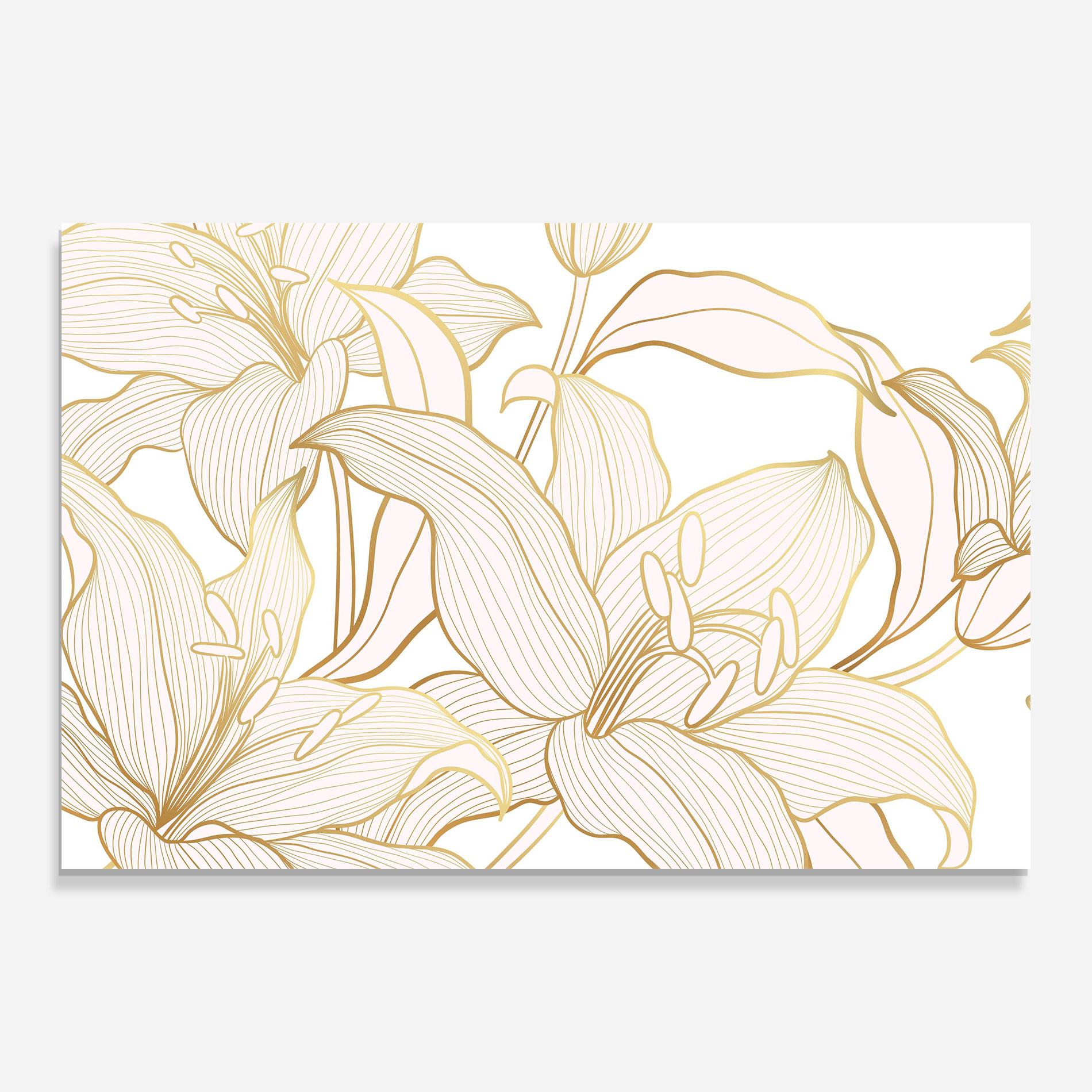 Tablou Sticla Gold Lily mockup 0