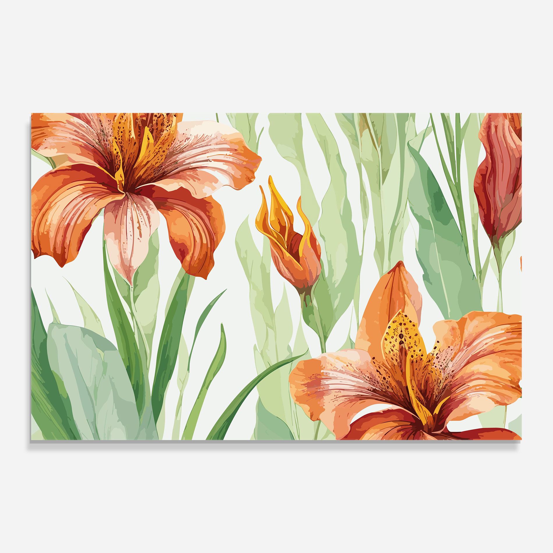 Orange Lily Floral mockup 0