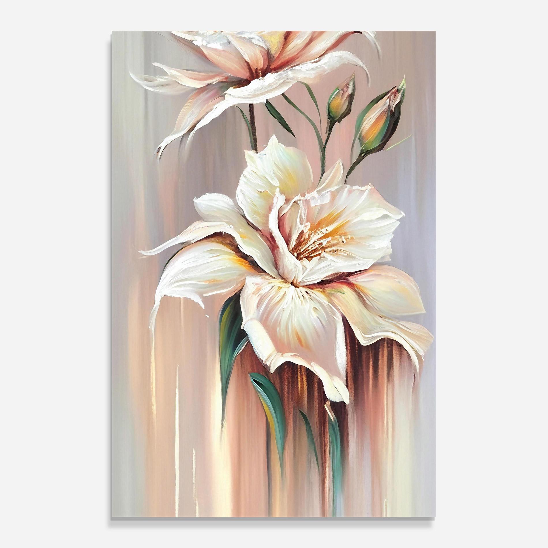 Tablou Sticla Abstract Lily Painting mockup 0