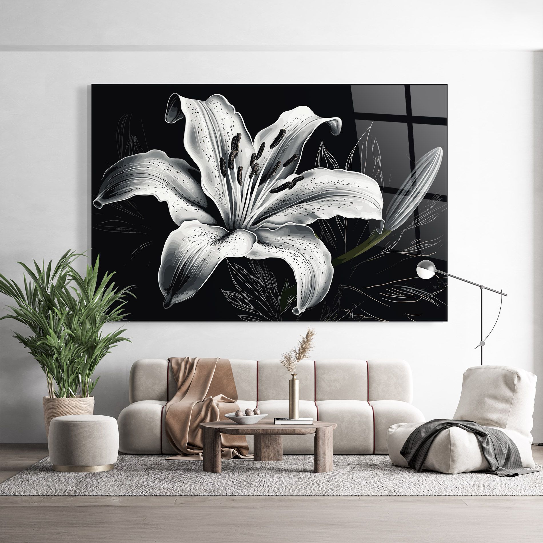 Artistic White Lily mockup 9