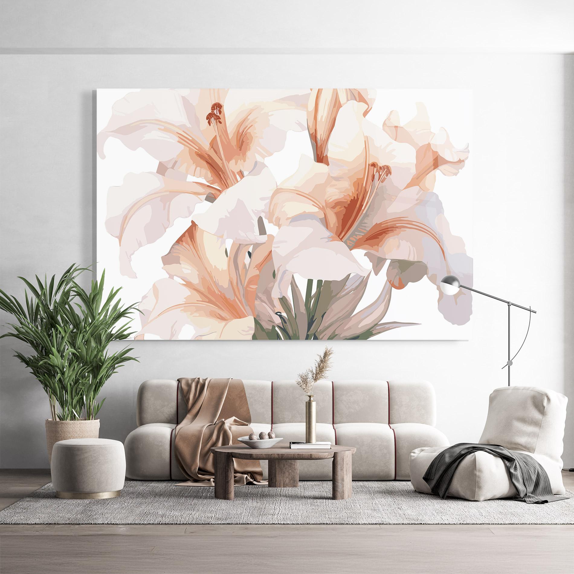 Tablou Sticla Light Pink Lily mockup 9