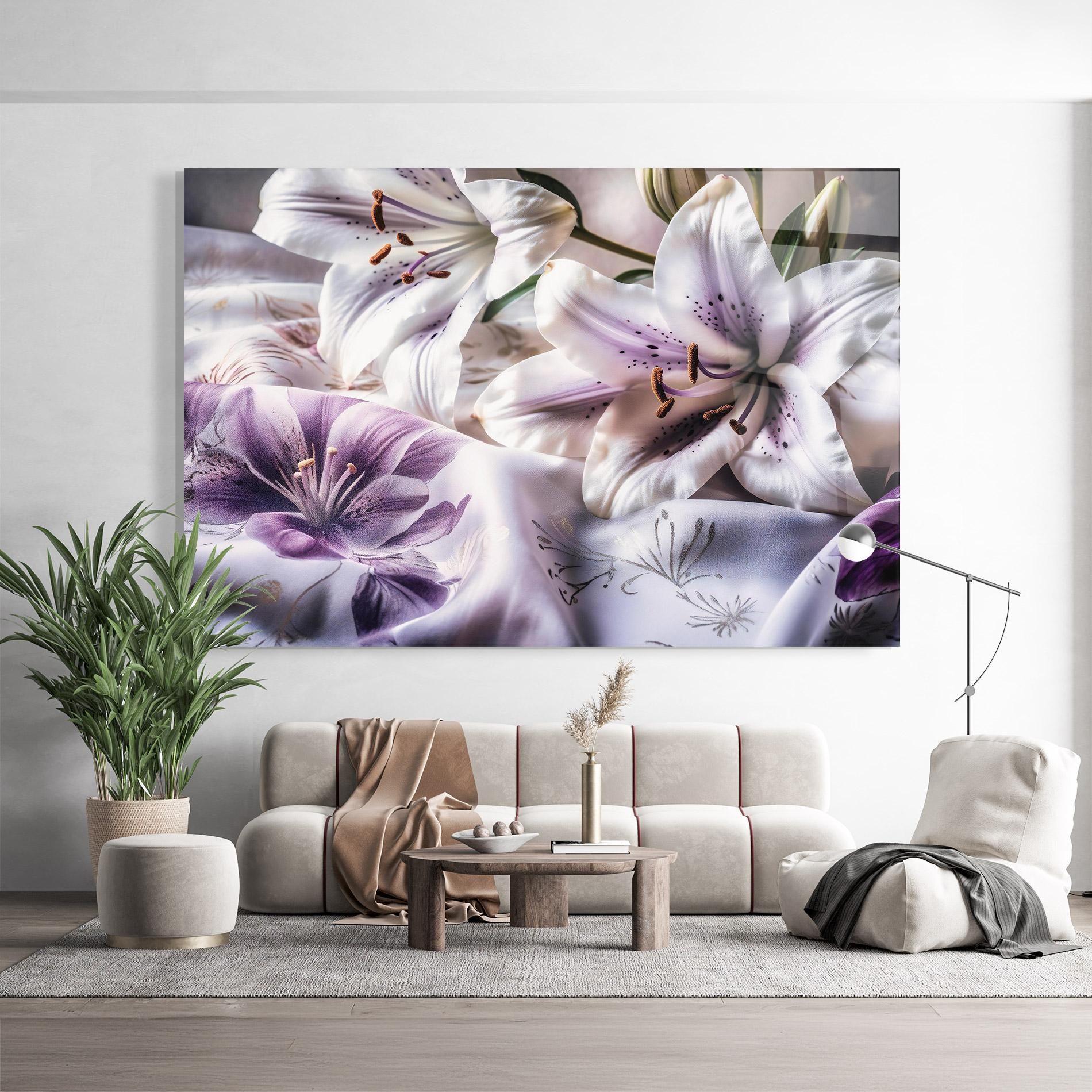 Tablou Sticla Light Purple Lily mockup 9