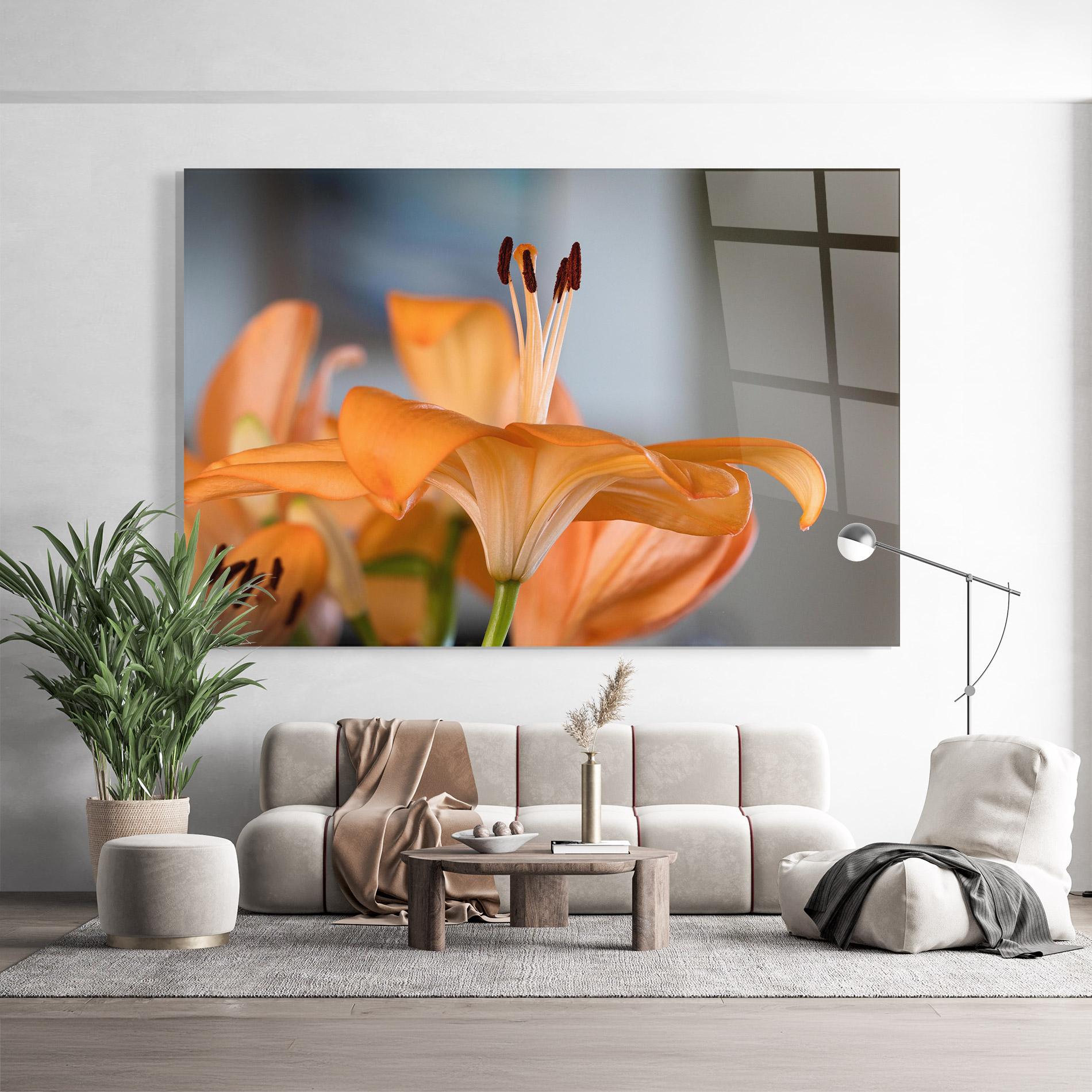 Tablou Sticla Open Orange Lily mockup 9
