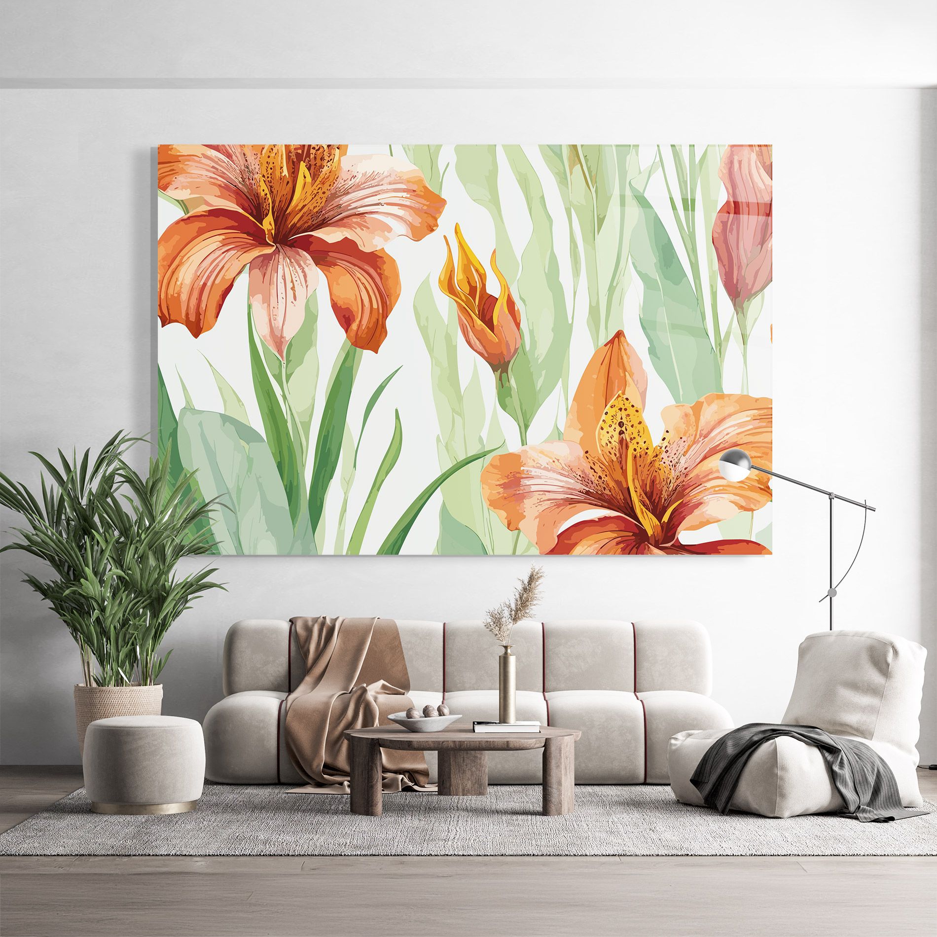 Orange Lily Floral mockup 9