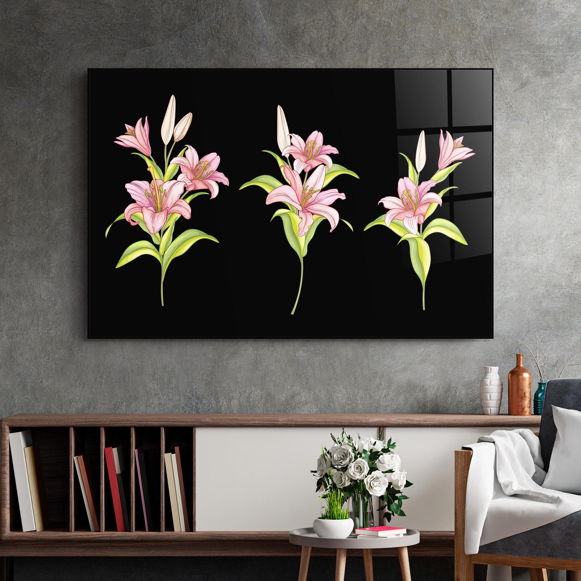 Tablou Sticla Lily Set mockup 2