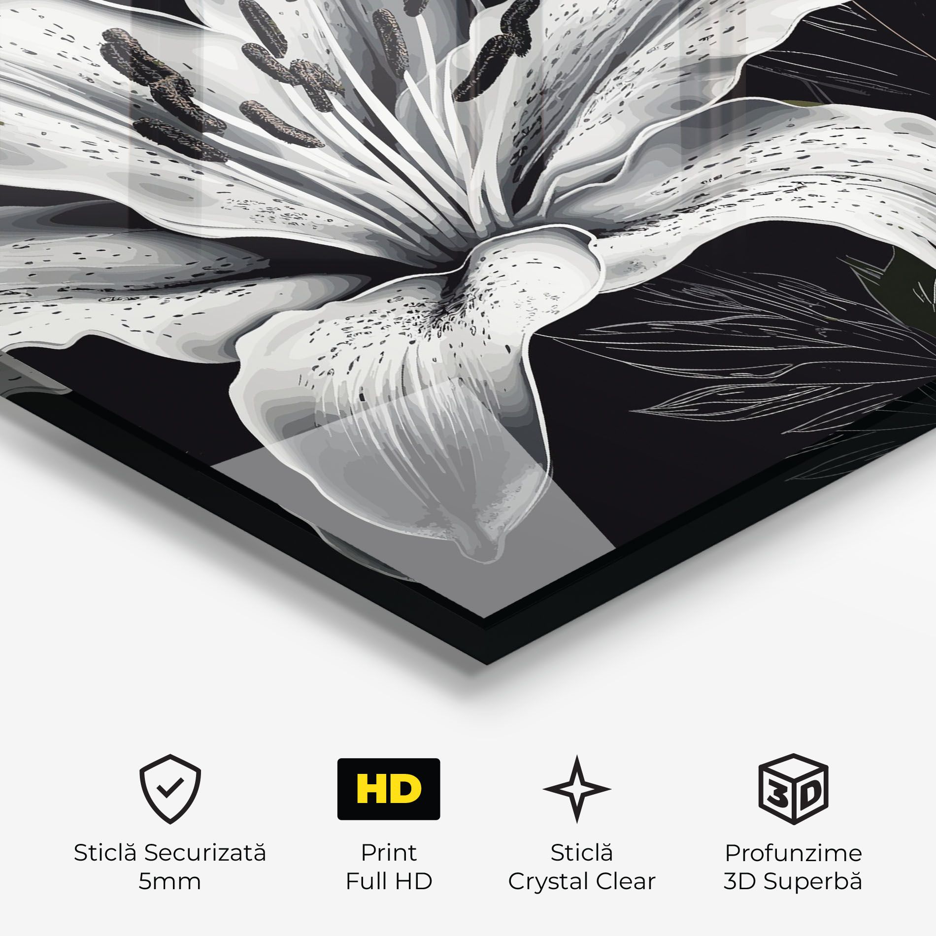 Artistic White Lily mockup 3