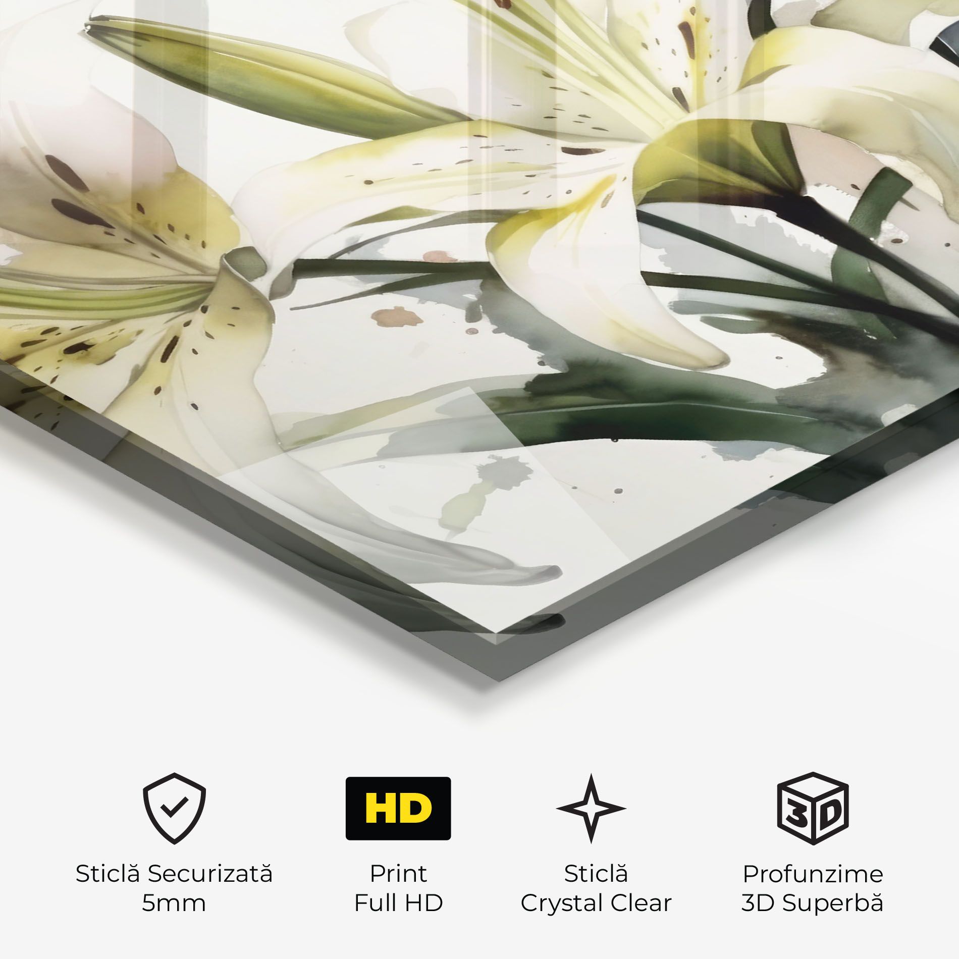 Cute White Lily Painting mockup 3