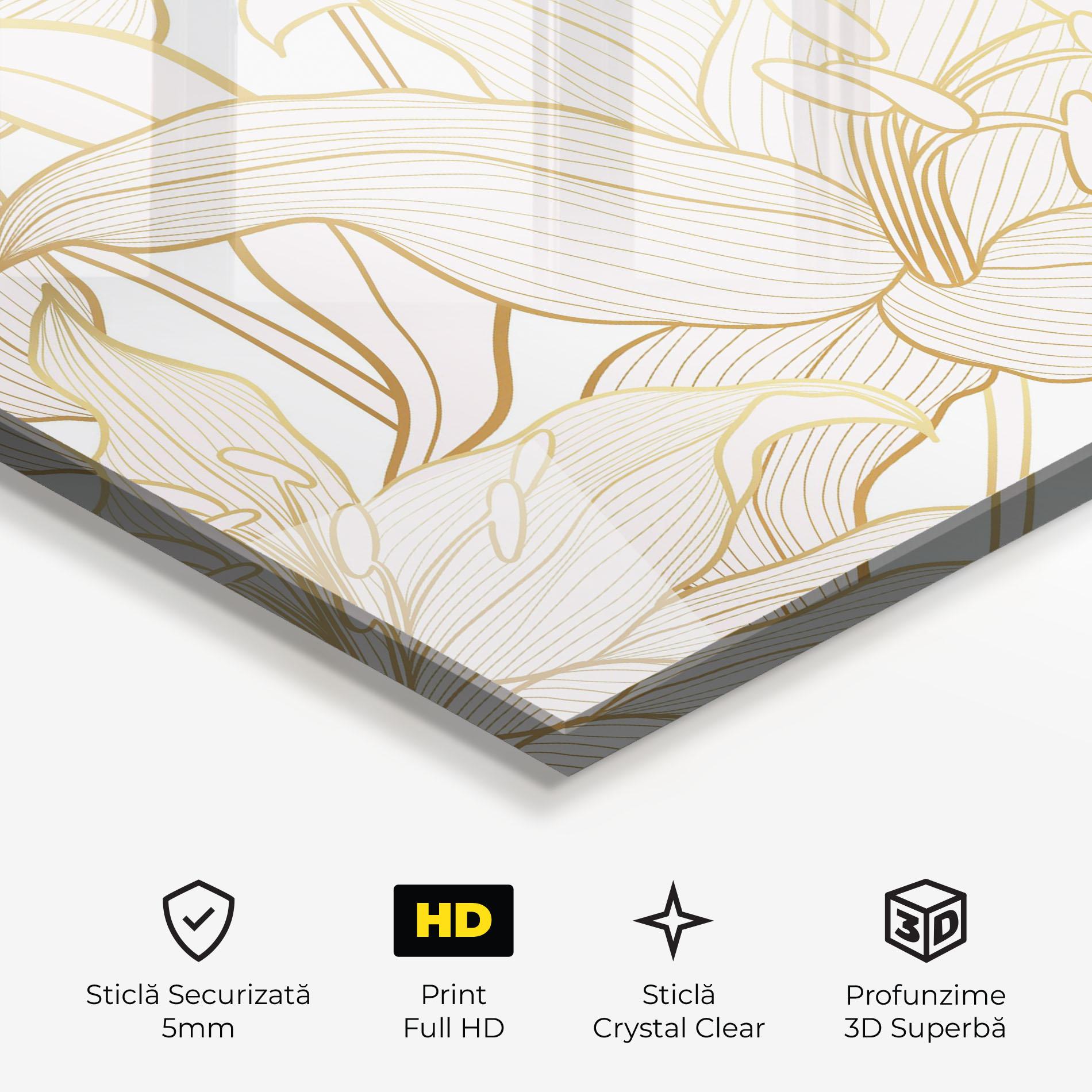 Tablou Sticla Gold Lily mockup 3