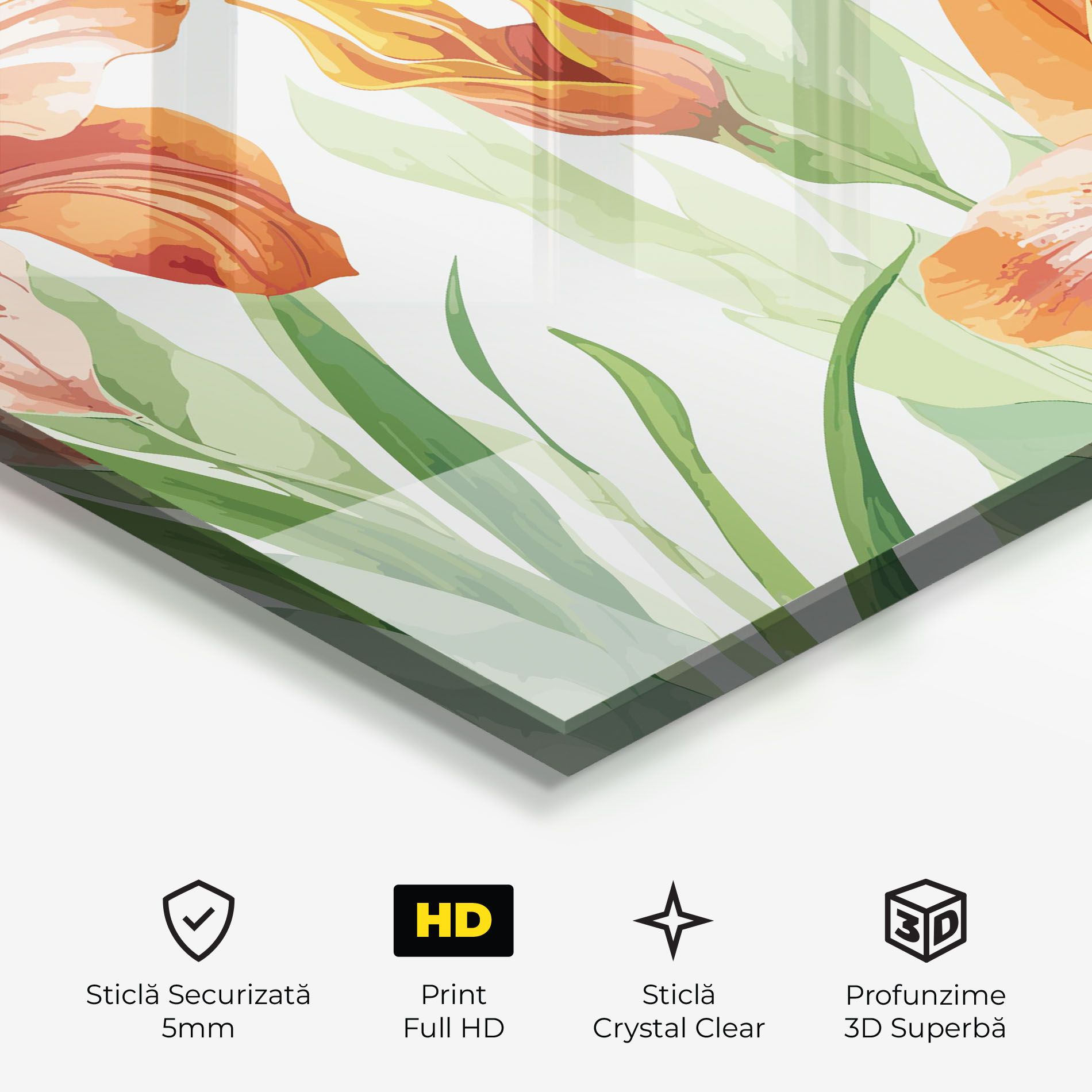 Orange Lily Floral mockup 3