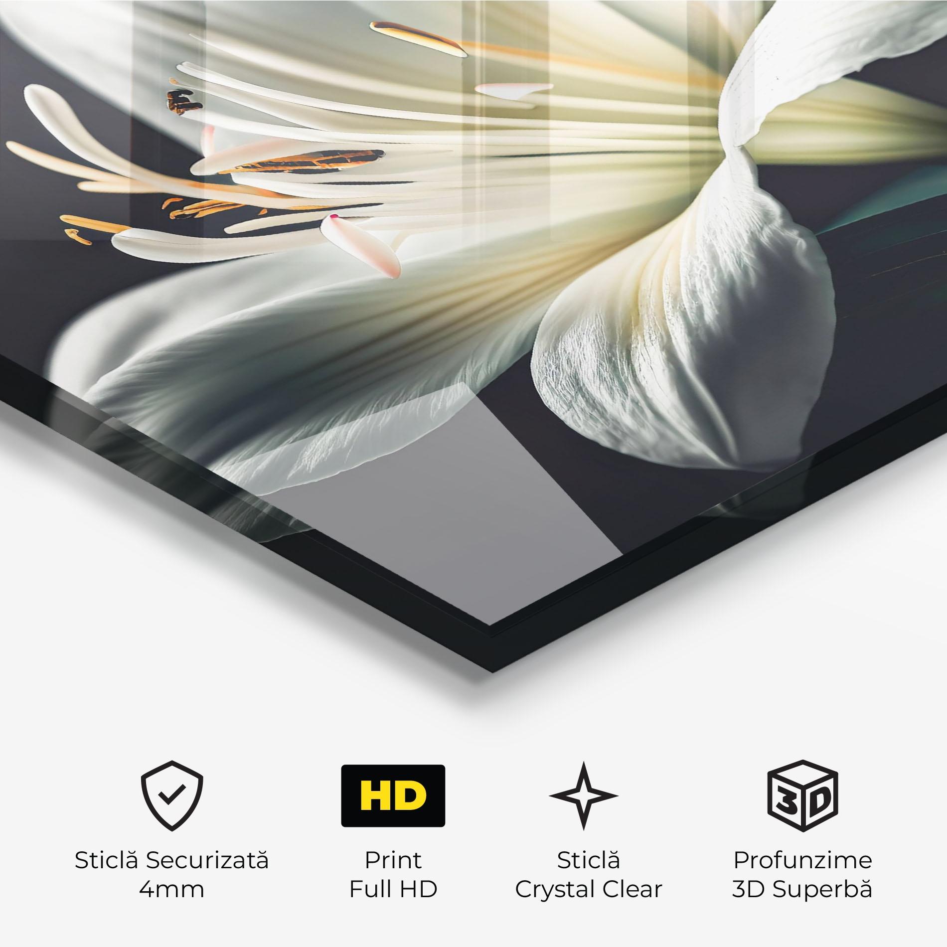 Tablou Sticla Light Grey Lily mockup 3