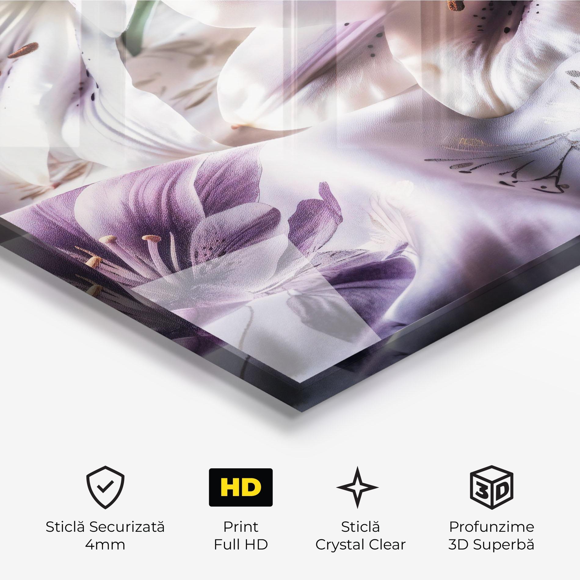 Tablou Sticla Light Purple Lily mockup 3