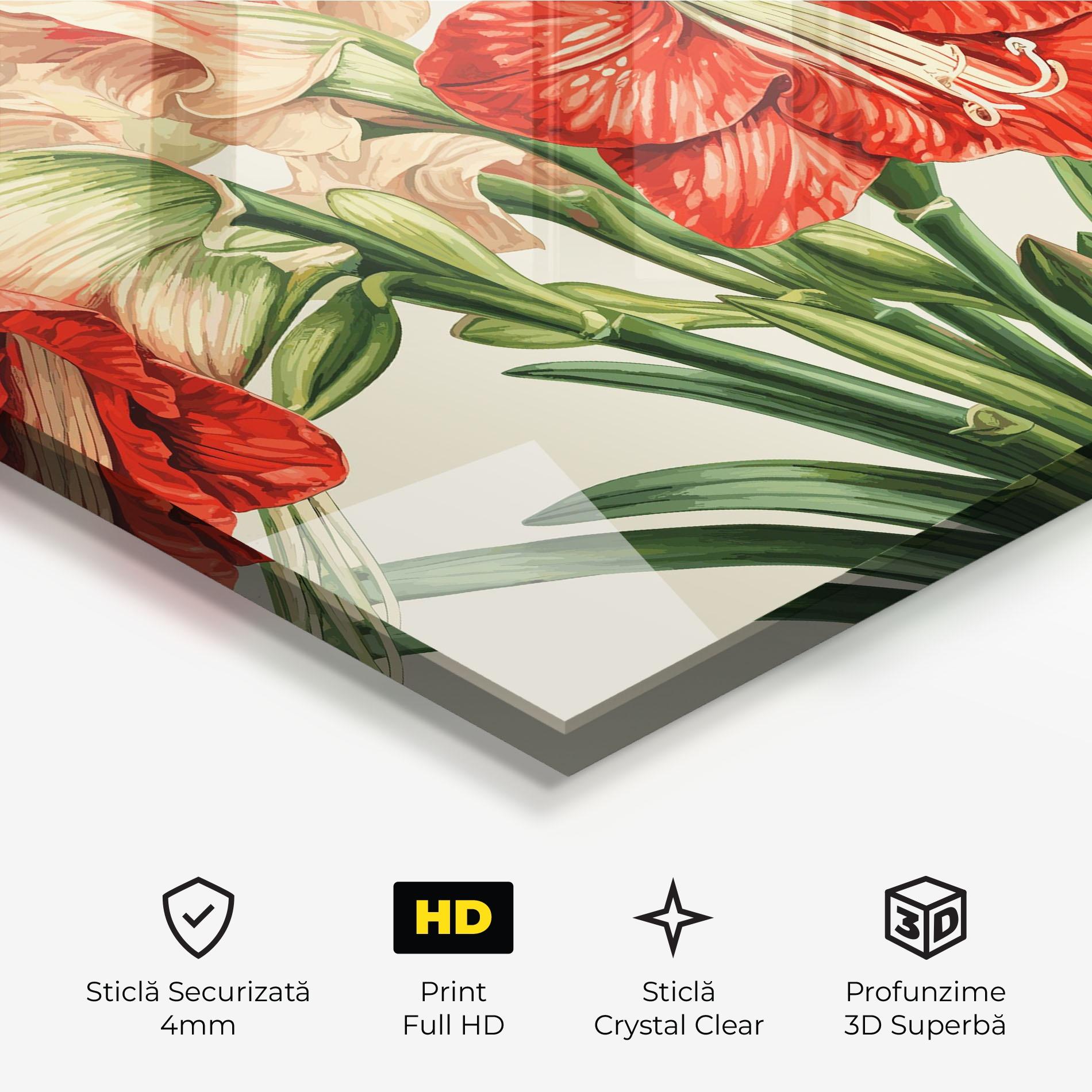 Tablou Sticla Orange Cream Lily mockup 3