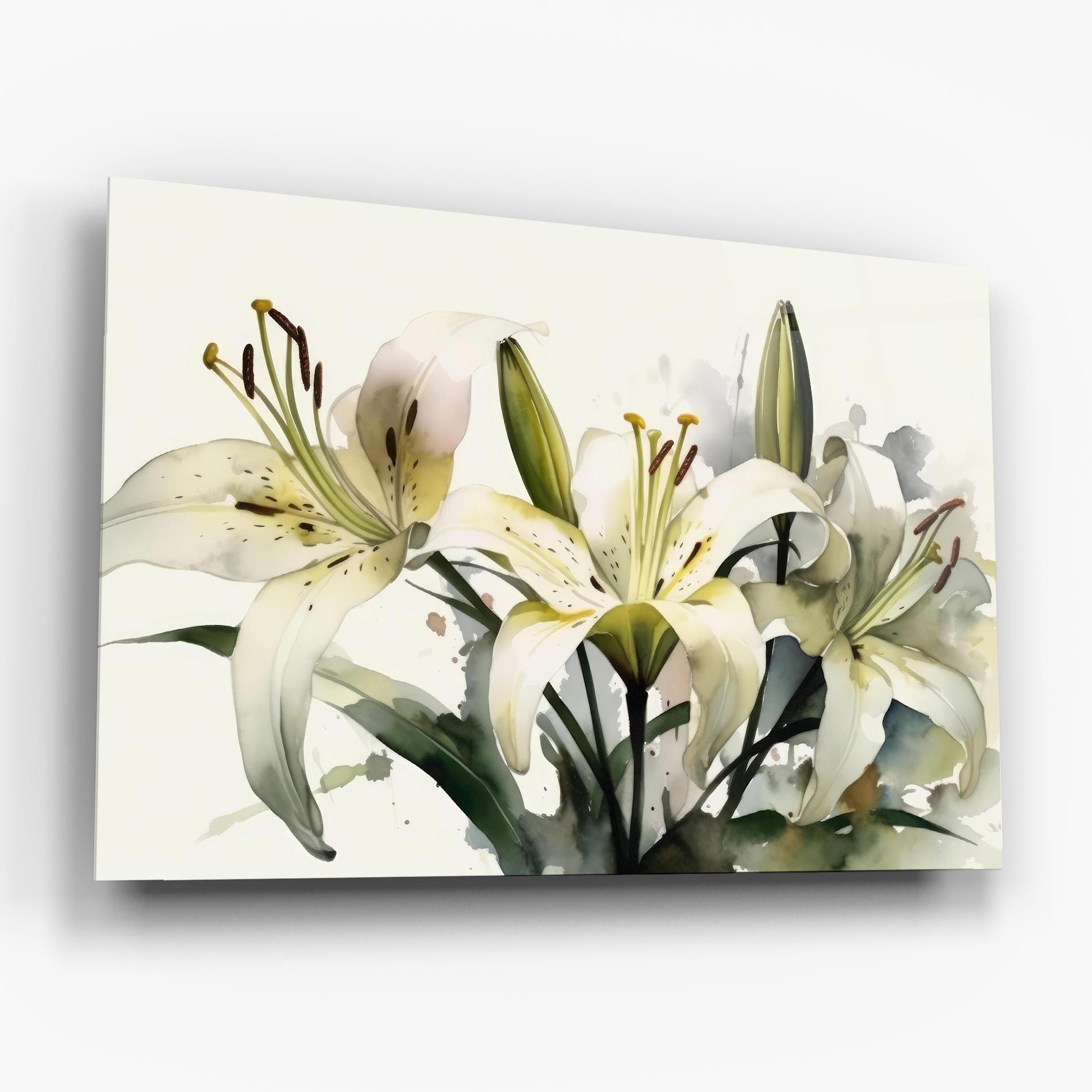 Cute White Lily Painting mockup 6