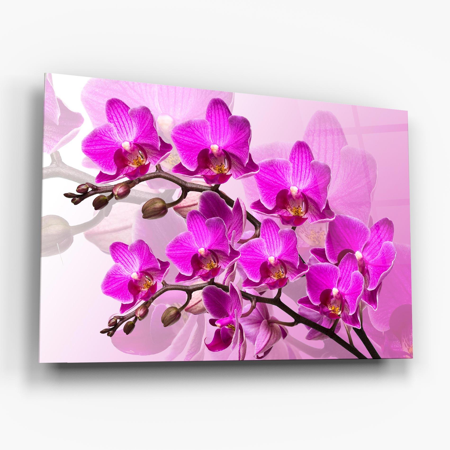 Tablou Sticla Flori Roz mockup 6