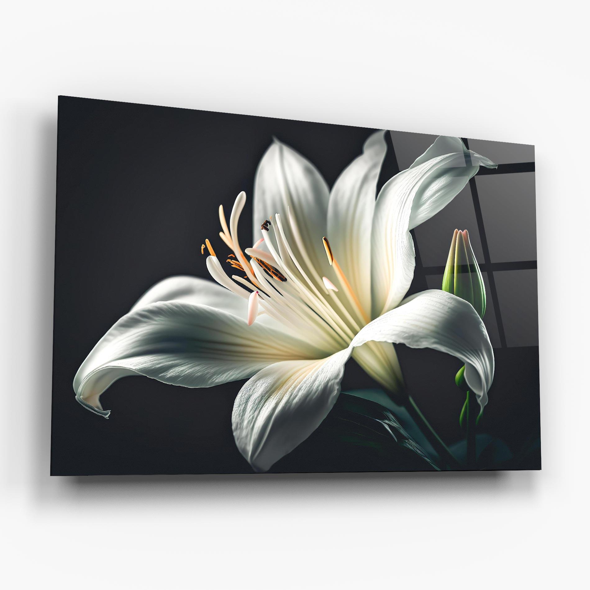 Tablou Sticla Light Grey Lily mockup 6