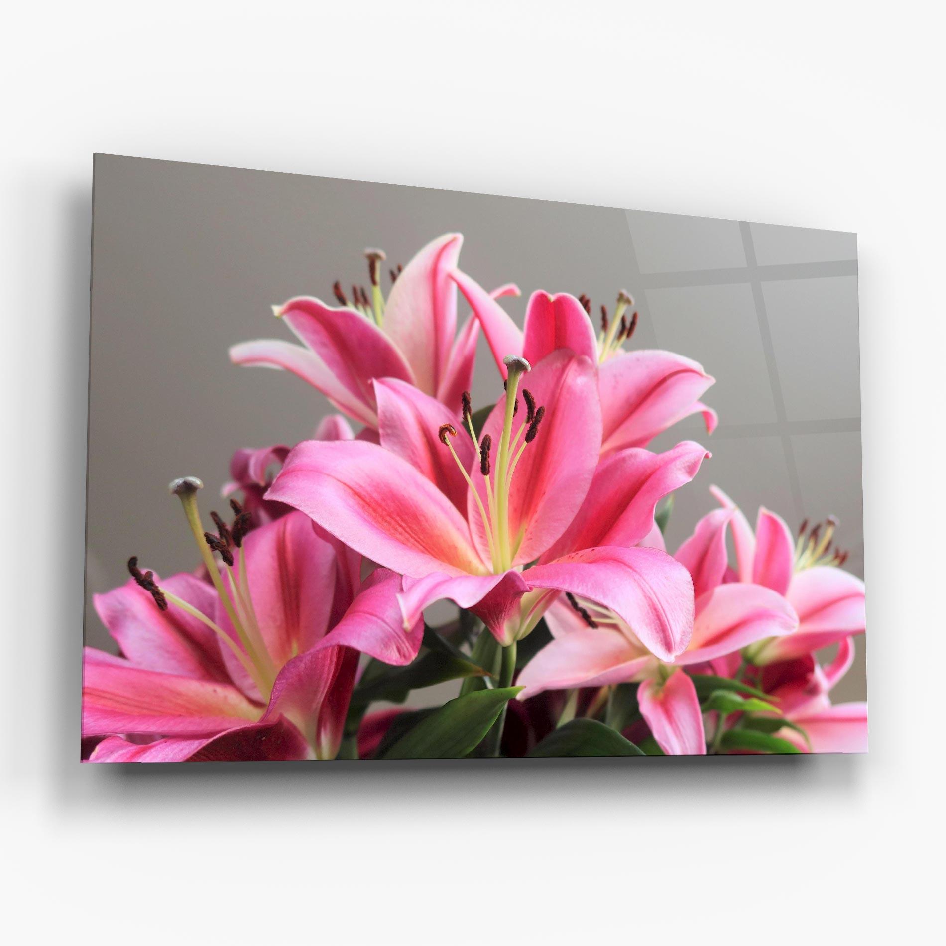 Tablou Sticla Light Pink Lily View mockup 6