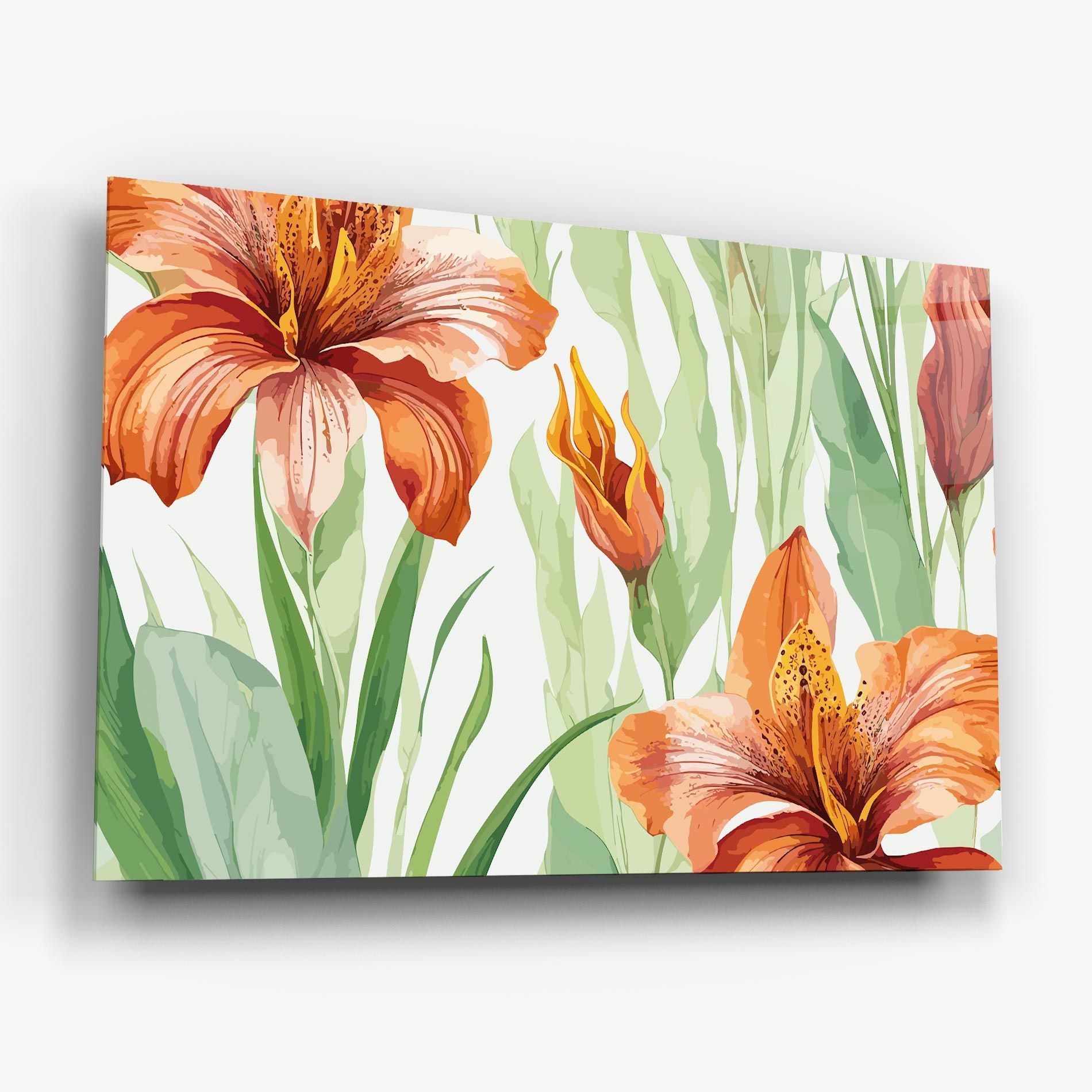 Orange Lily Floral mockup 6