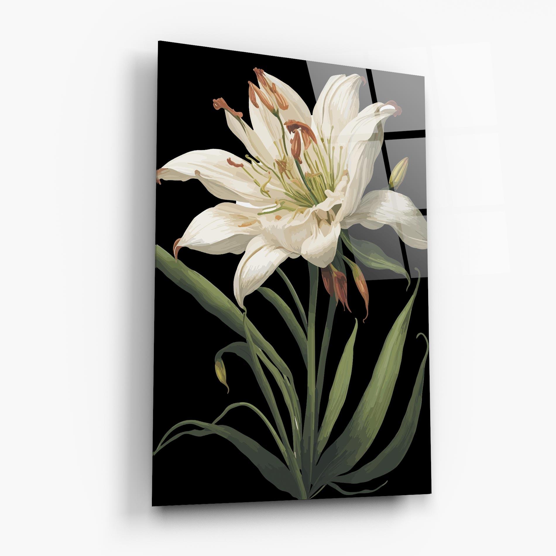 Tablou Sticla Columbia White Lily mockup 6