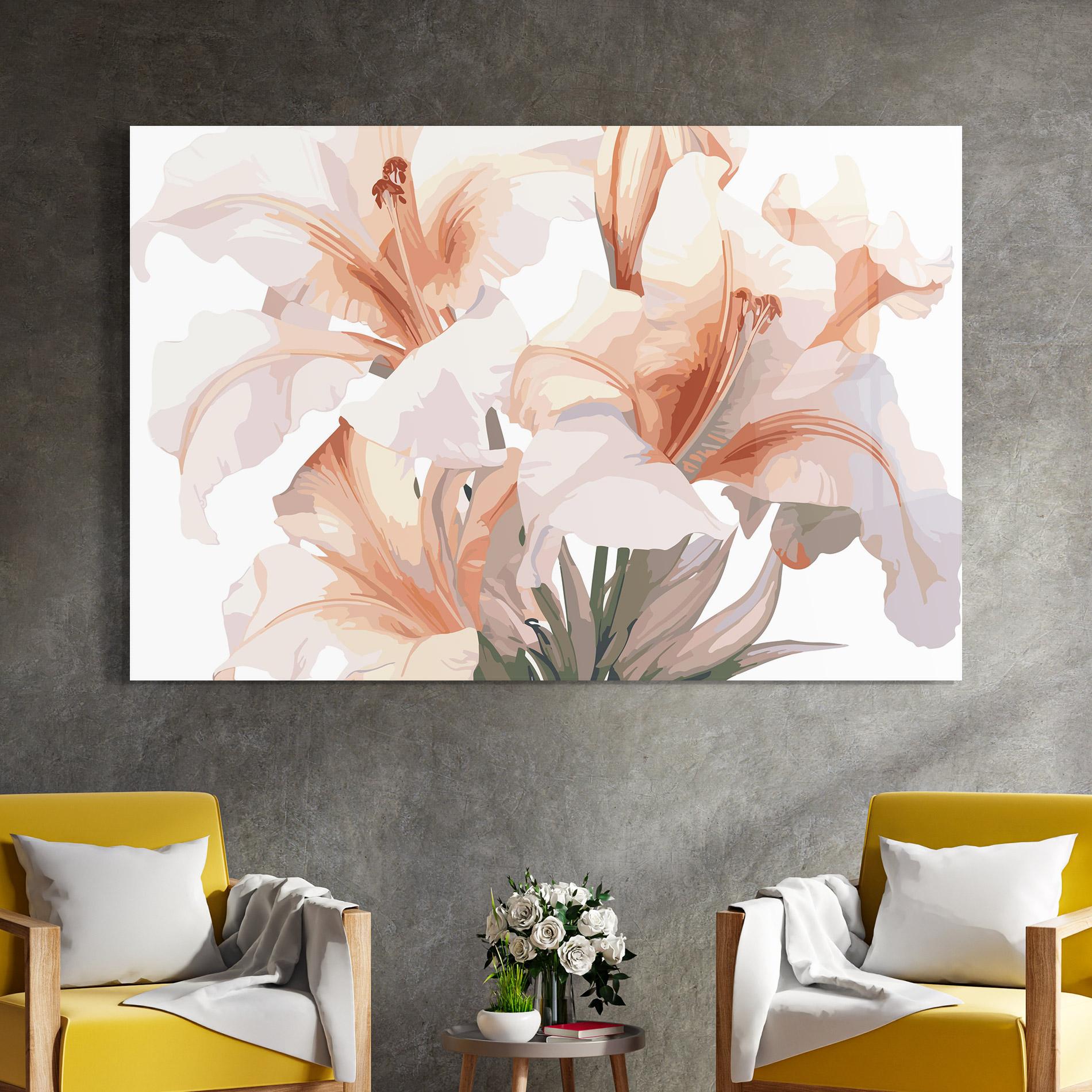 Tablou Sticla Light Pink Lily mockup 4