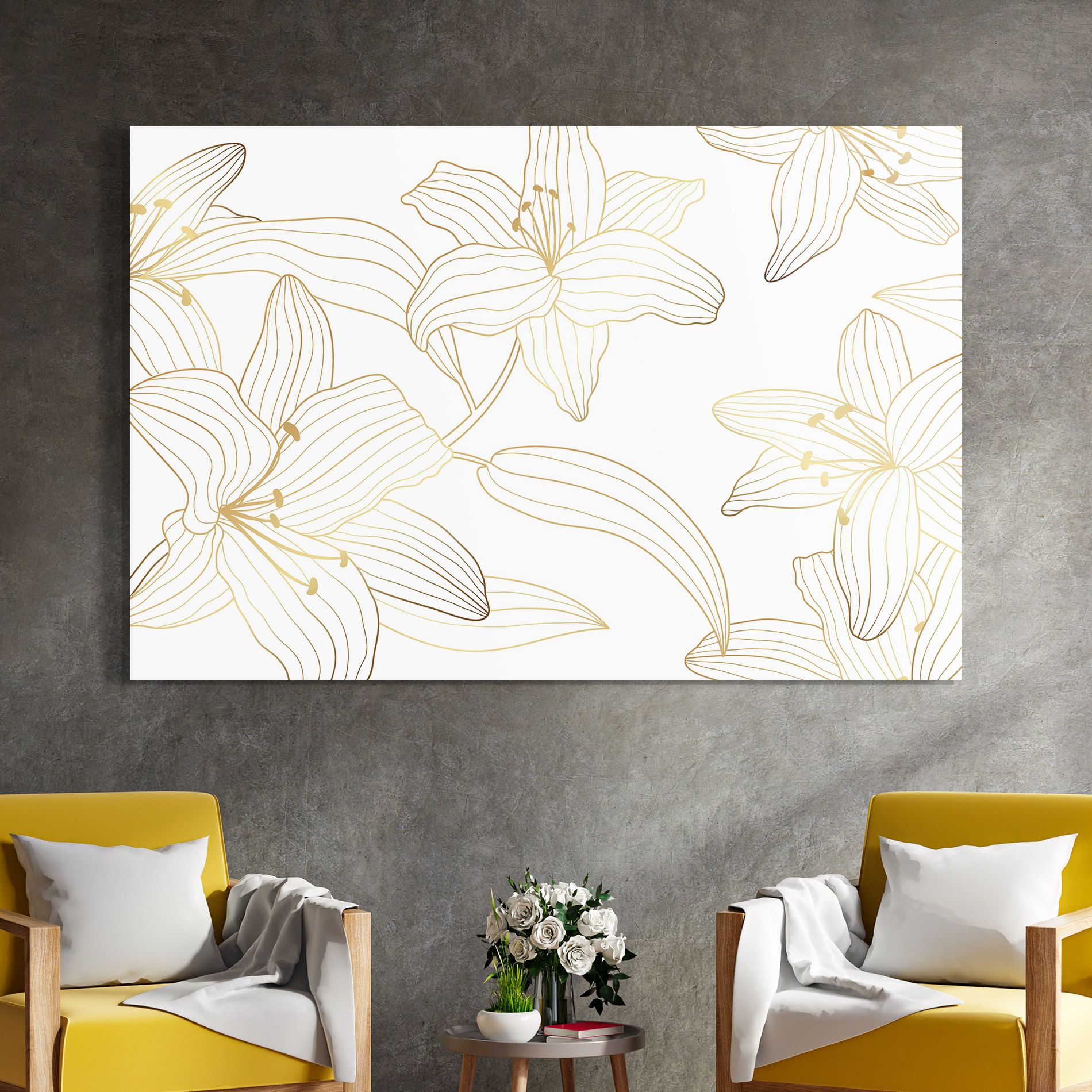 Luxury Golden Lily mockup 4