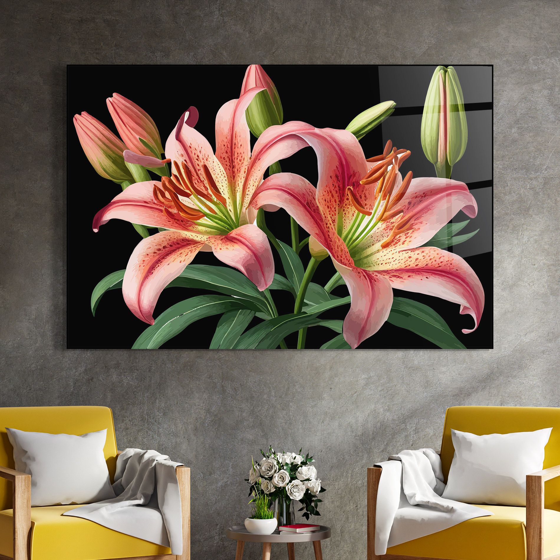 Red Lily Art mockup 4
