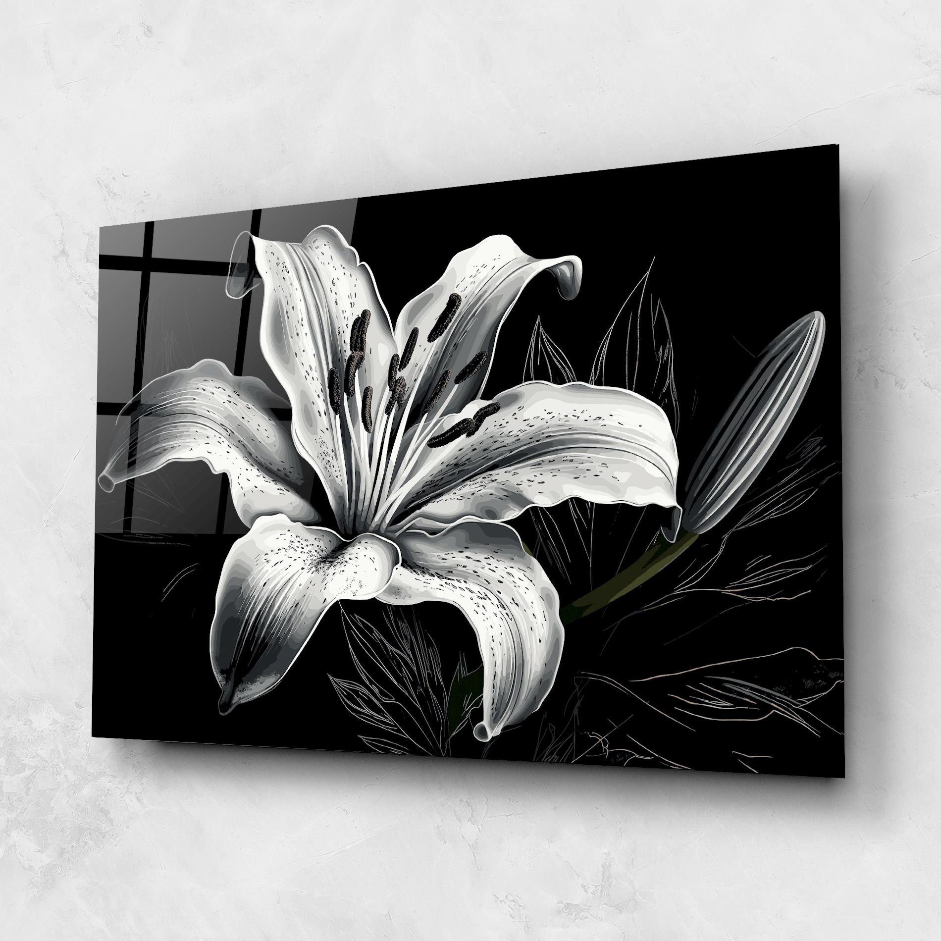 Artistic White Lily mockup 1