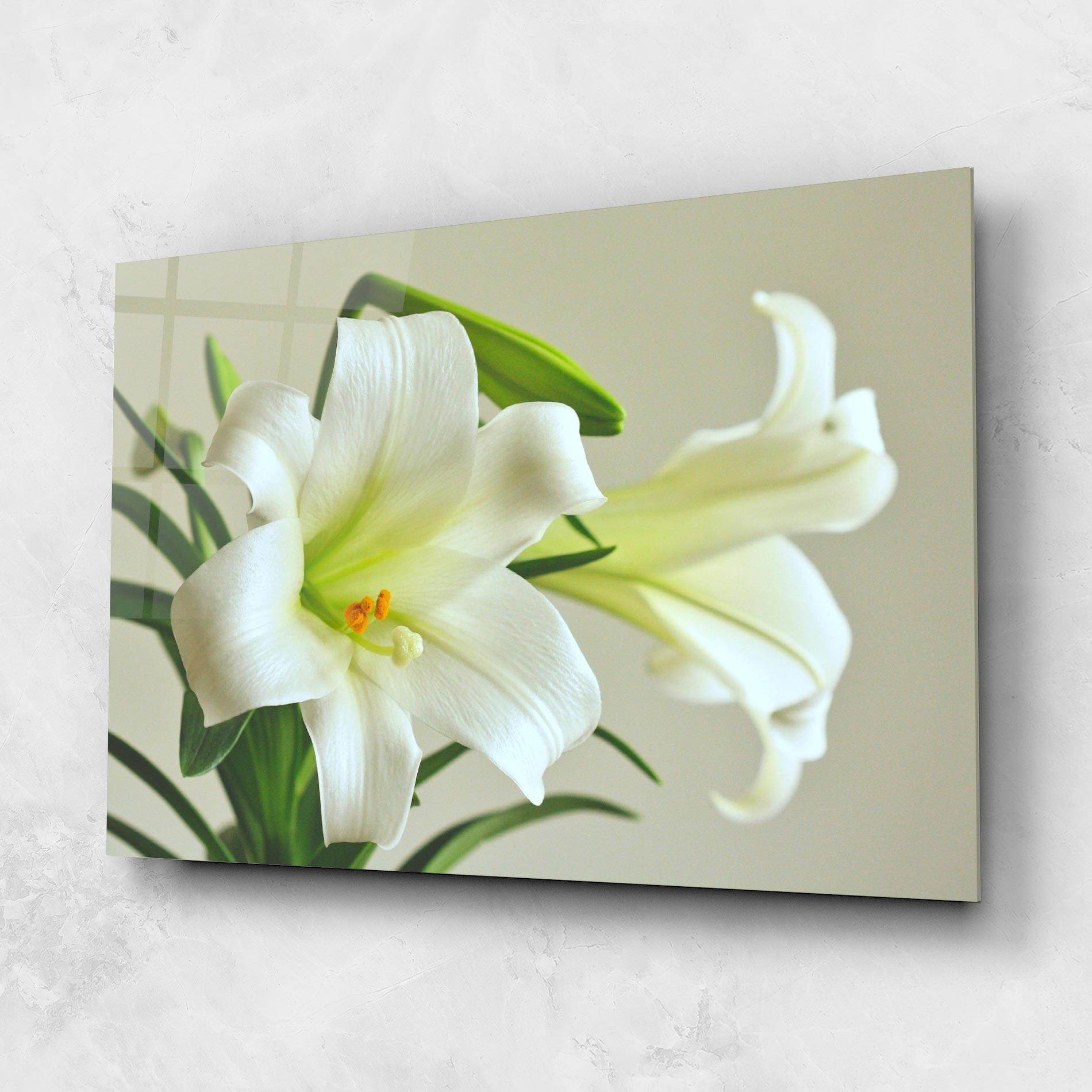 Tablou Sticla Green Lily mockup 1