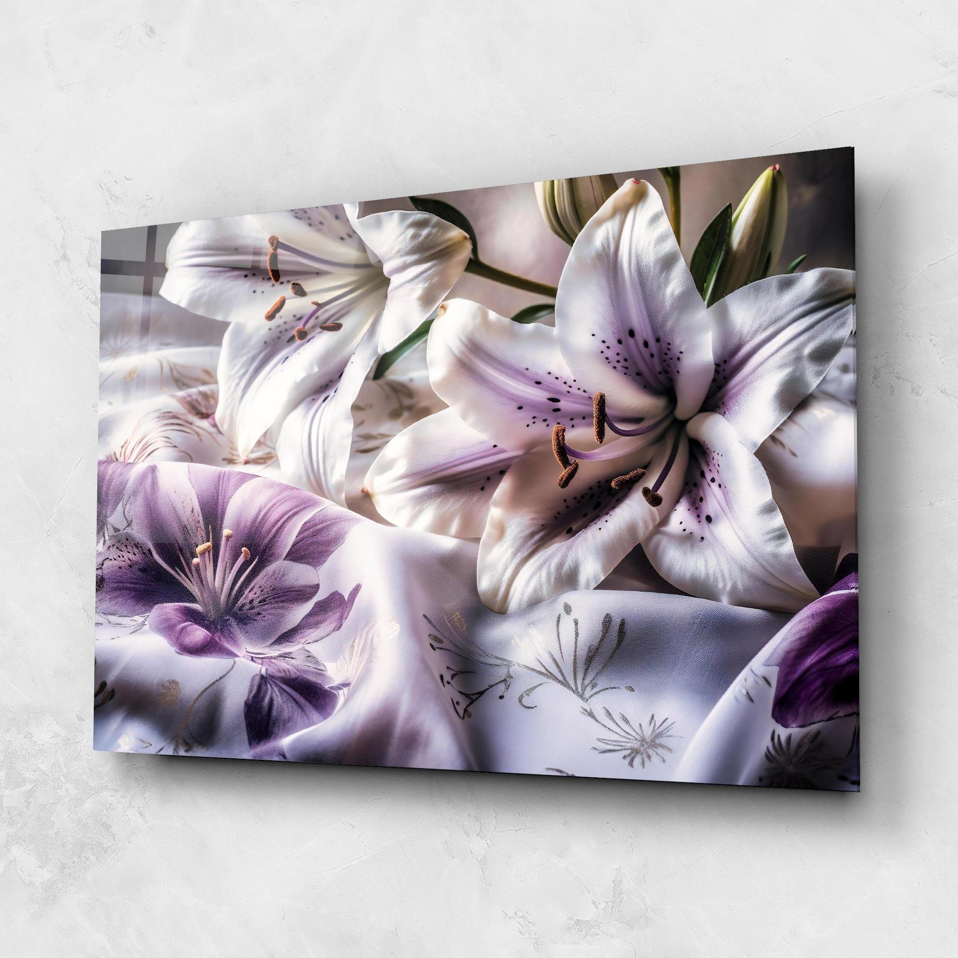 Tablou Sticla Light Purple Lily mockup 1
