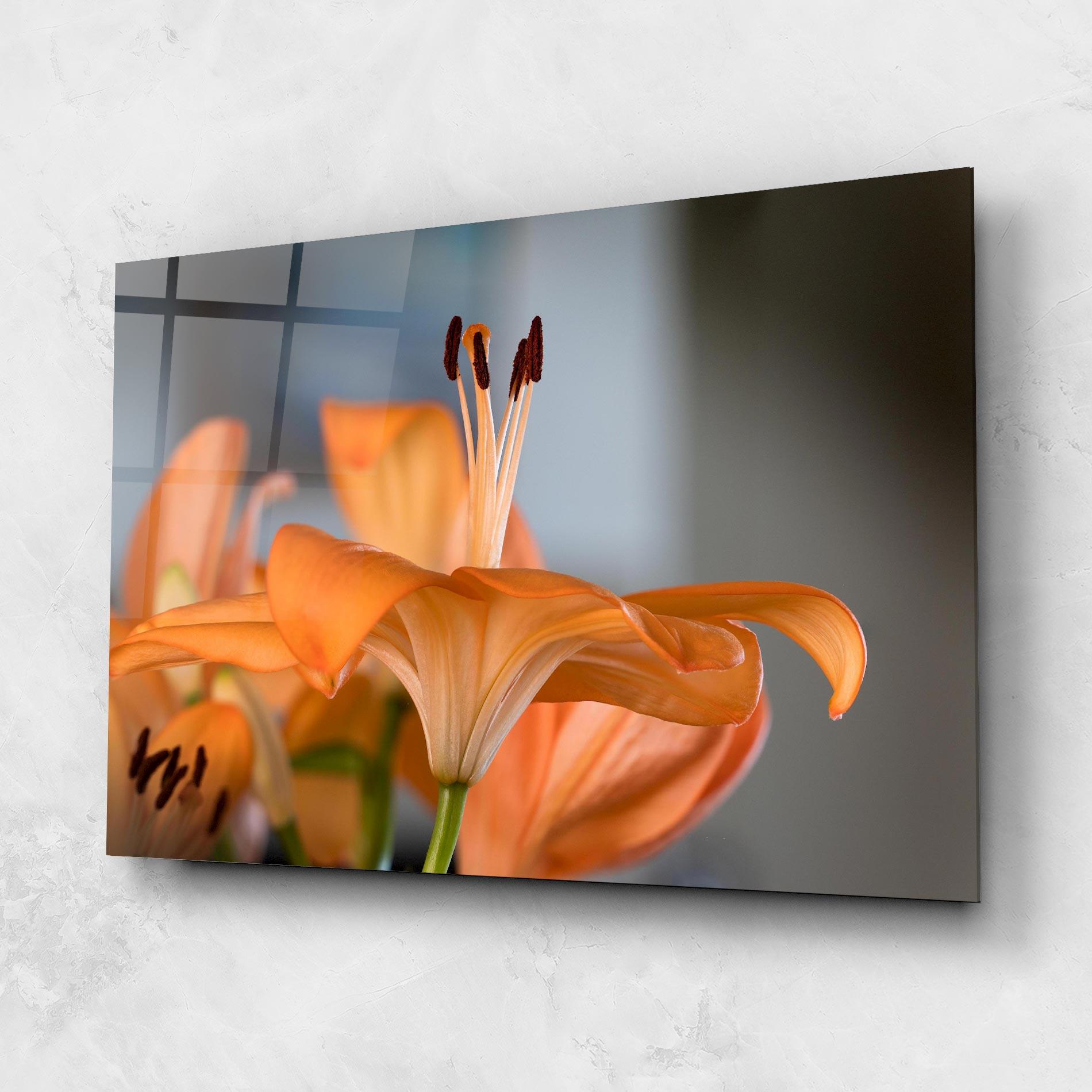 Tablou Sticla Open Orange Lily mockup 1