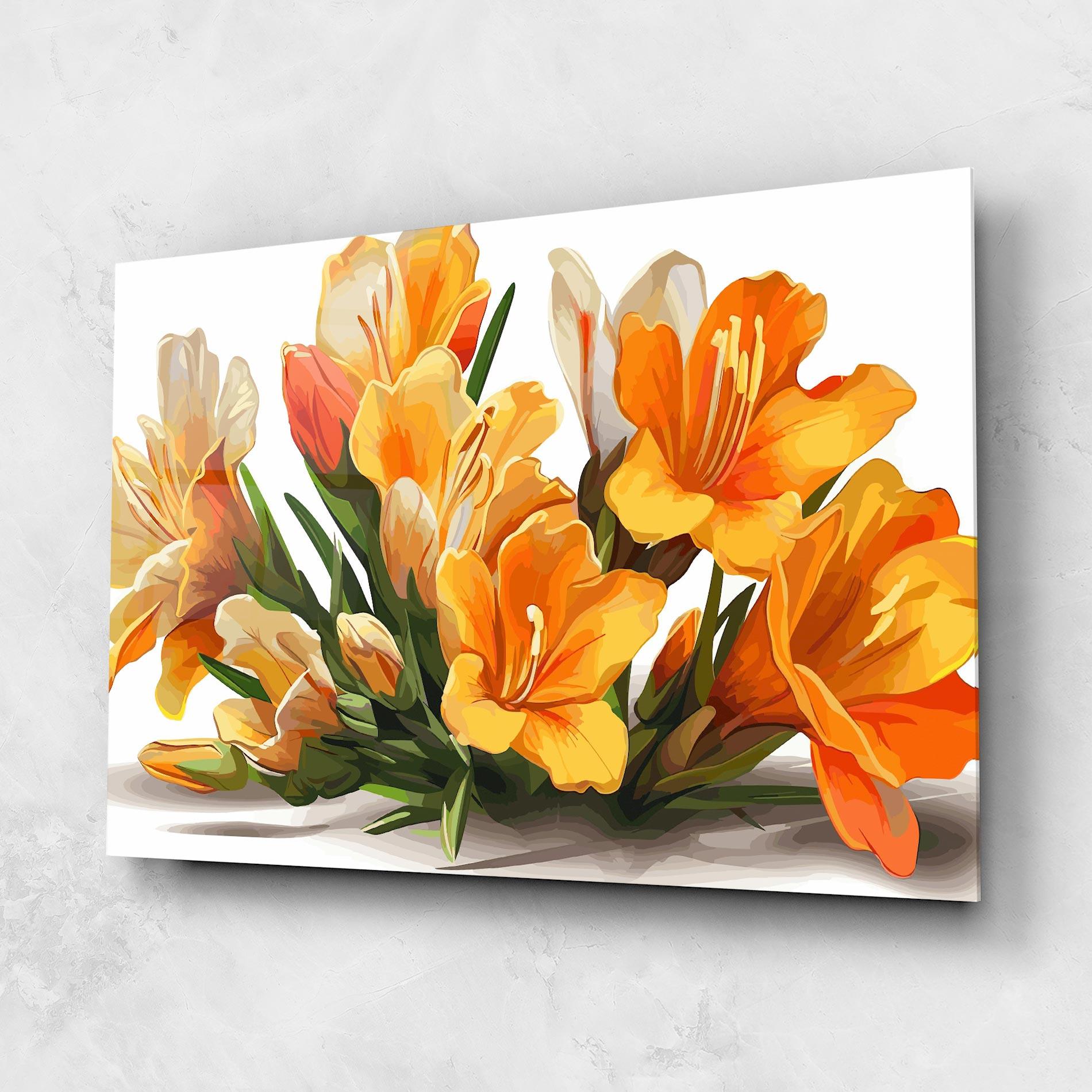 Tablou Sticla Orange Lily Art mockup 1