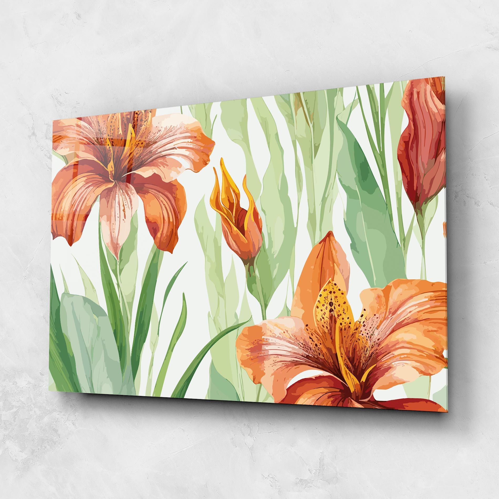 Orange Lily Floral mockup 1