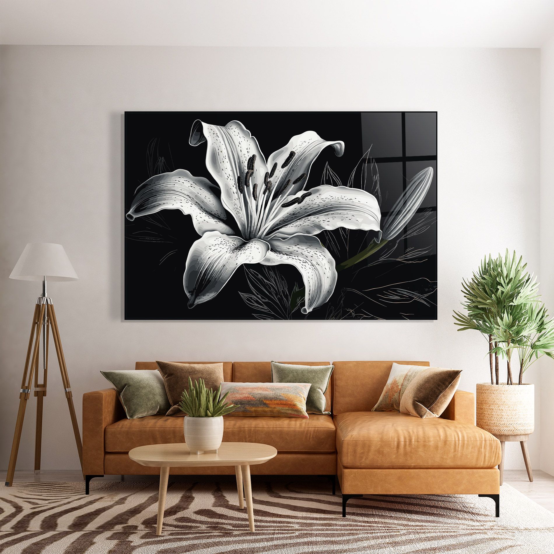 Artistic White Lily mockup 7