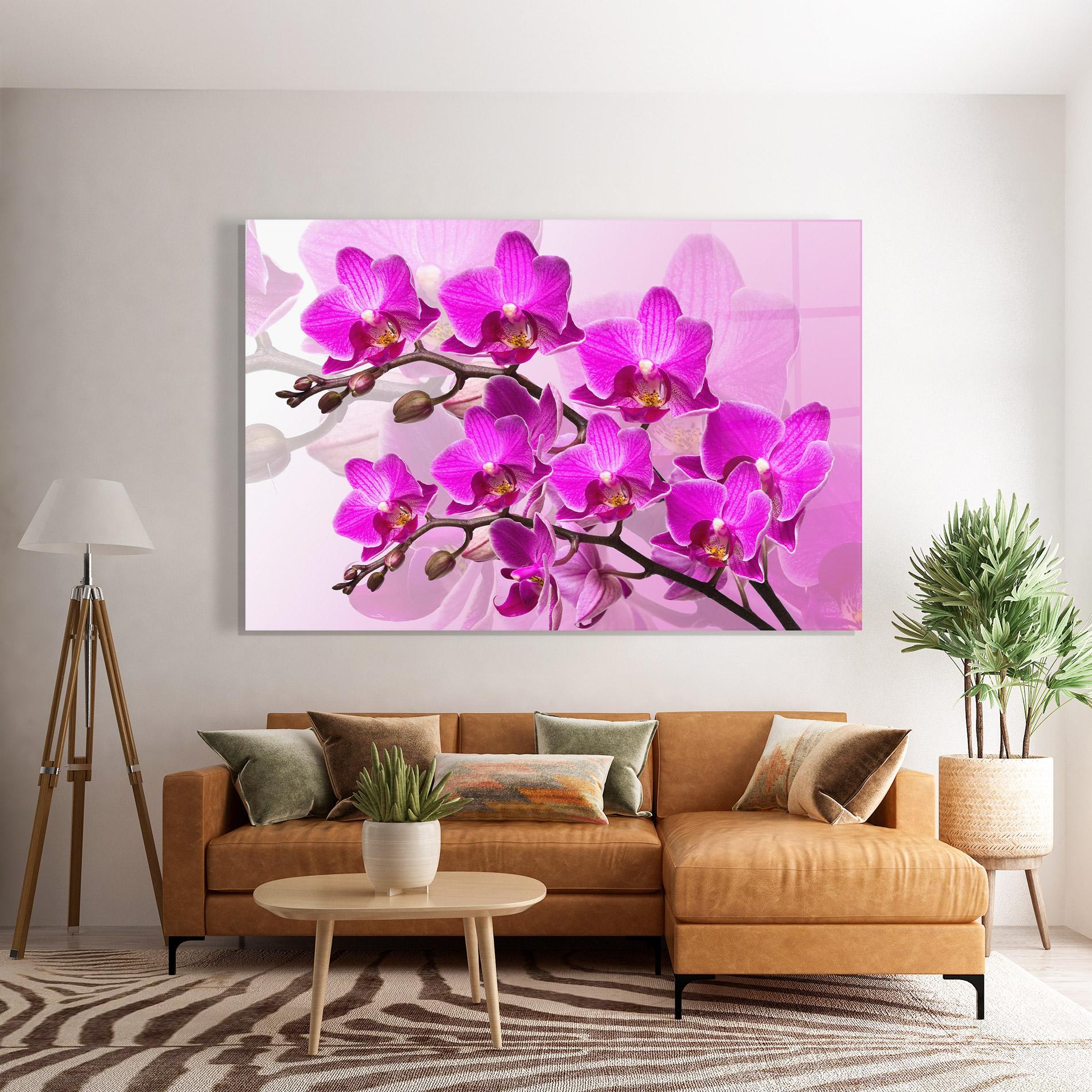 Tablou Sticla Flori Roz mockup 7